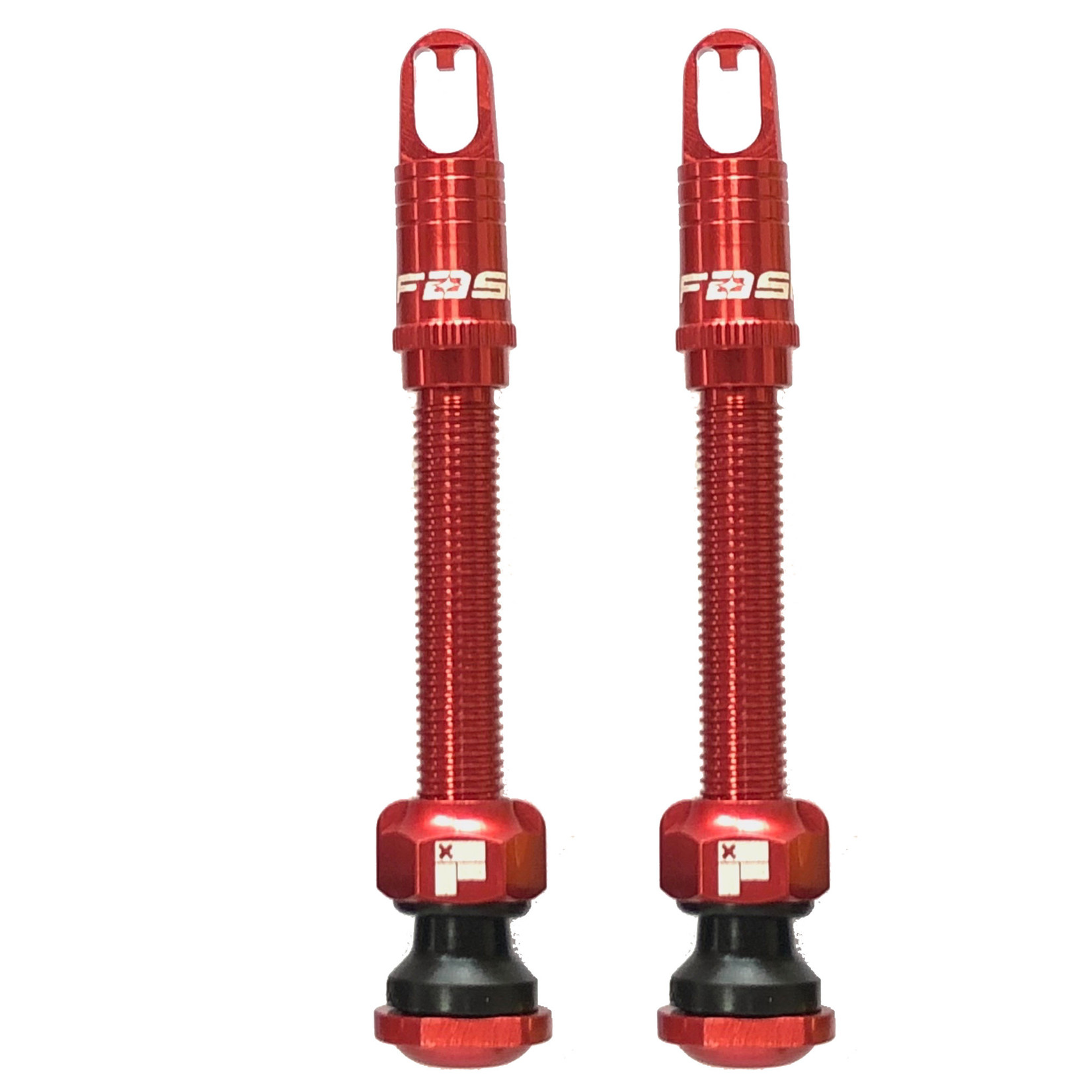 Nut Tubeless Valves, 46mm Pair- Red - Cycles Bicycle Sales Service