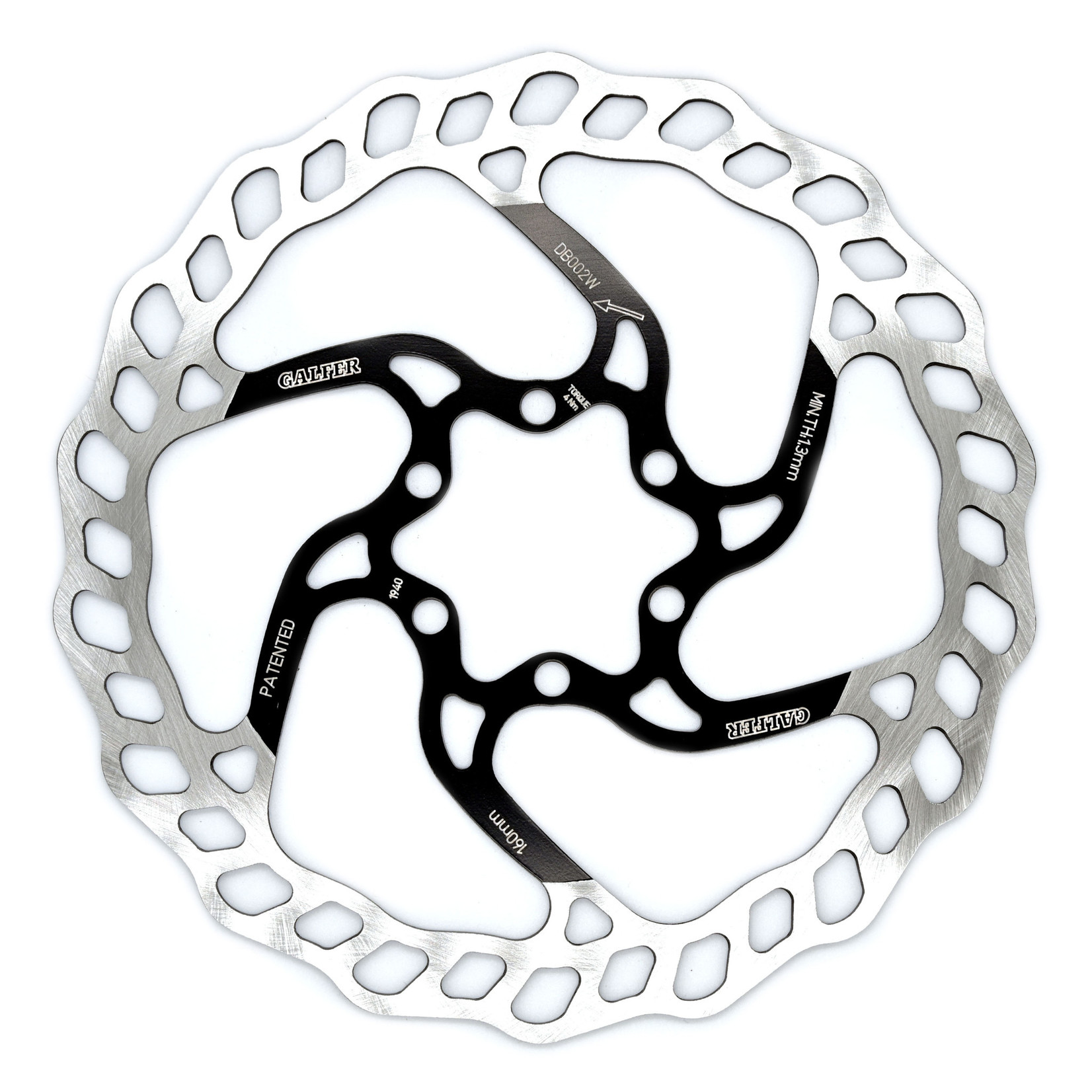 Galfer Galfer Wave Disc Brake Rotor, 160mm