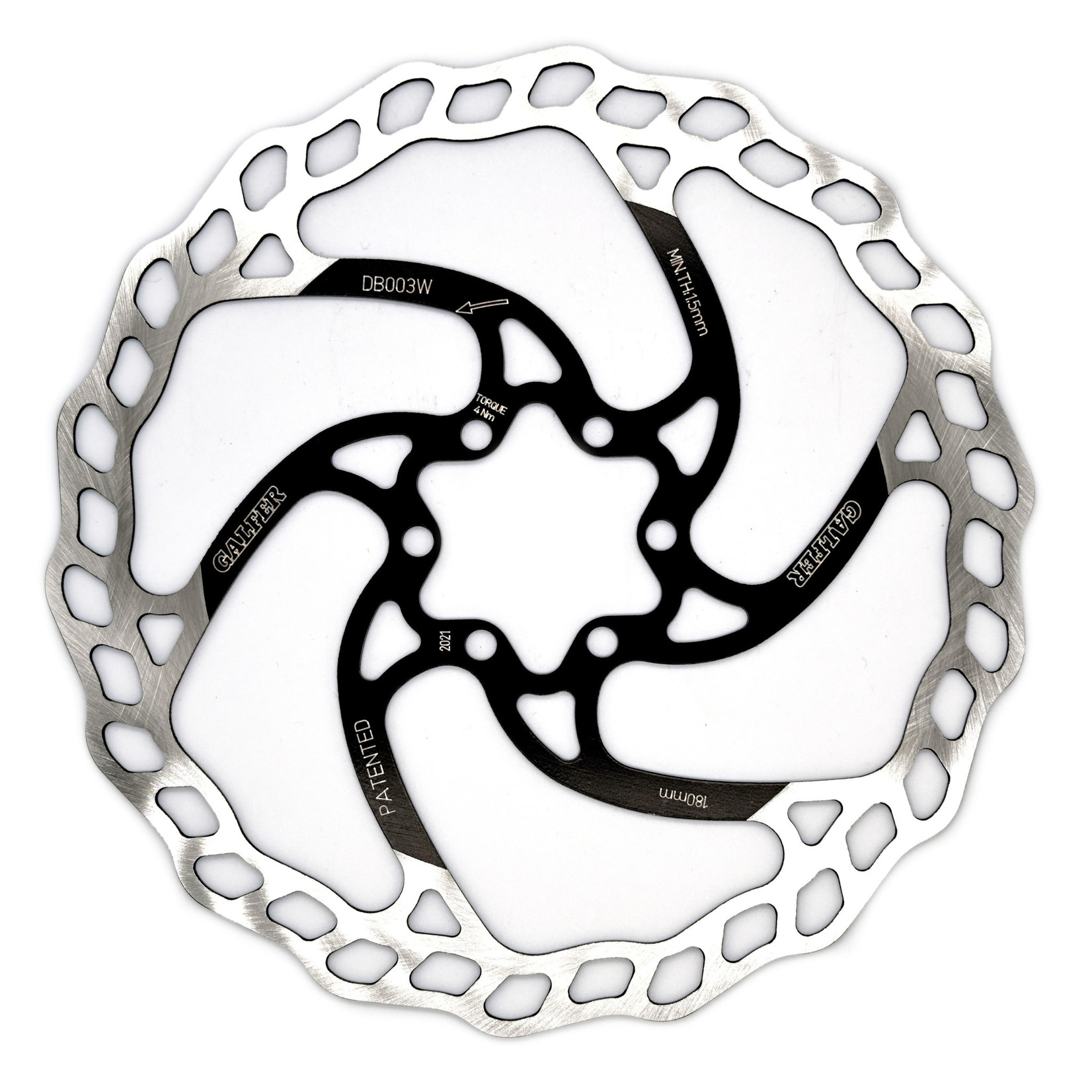 Galfer Galfer Wave Disc Brake Rotor, 180mm 1.8mm