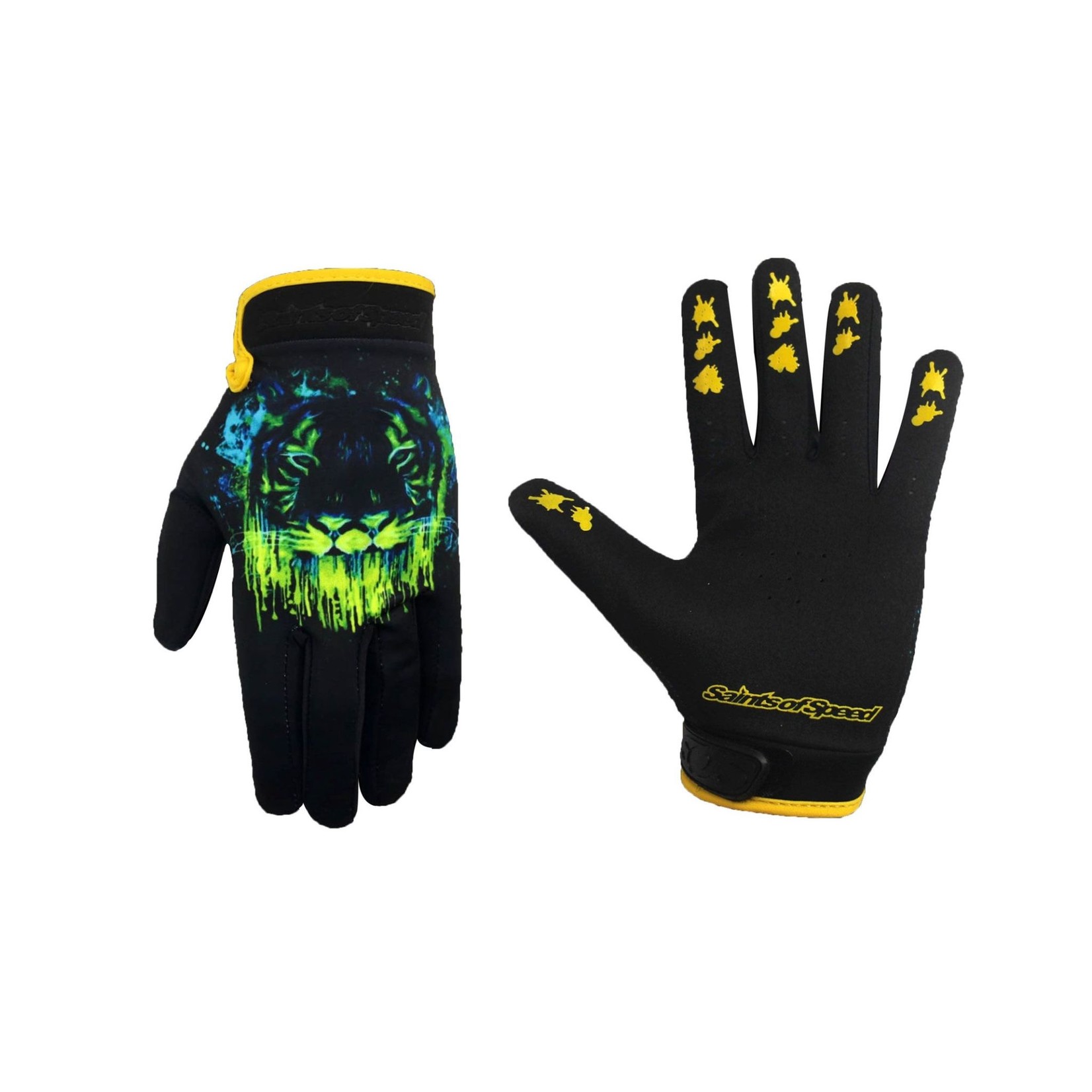 Saints of Speed Saints of Speed Radioactive Glove, Black/Neon, M