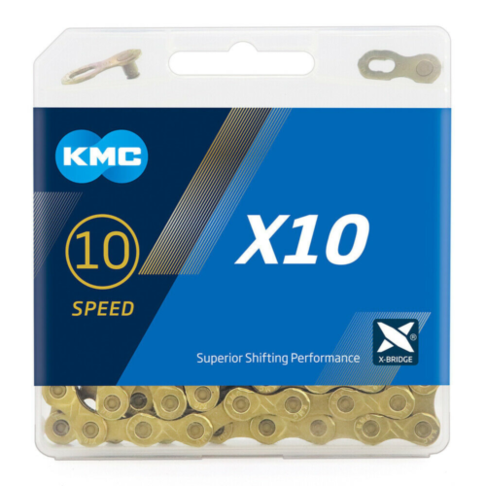 KMC KMC X10 Chain - 10-Speed, 116 Links, Gold