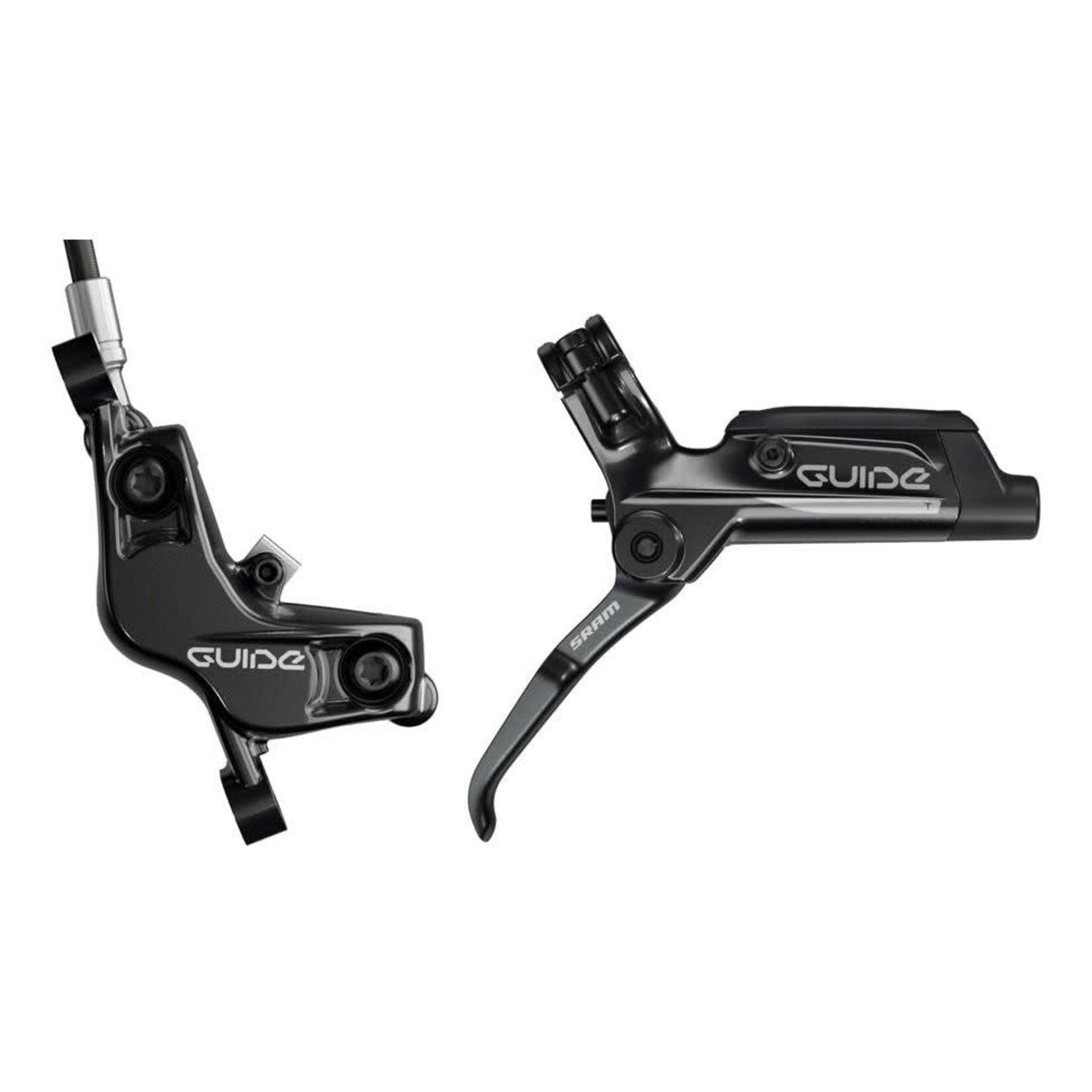 SRAM SRAM Guide T Disc Brake and Lever - Rear, Hydraulic, Post Mount, Black, A1