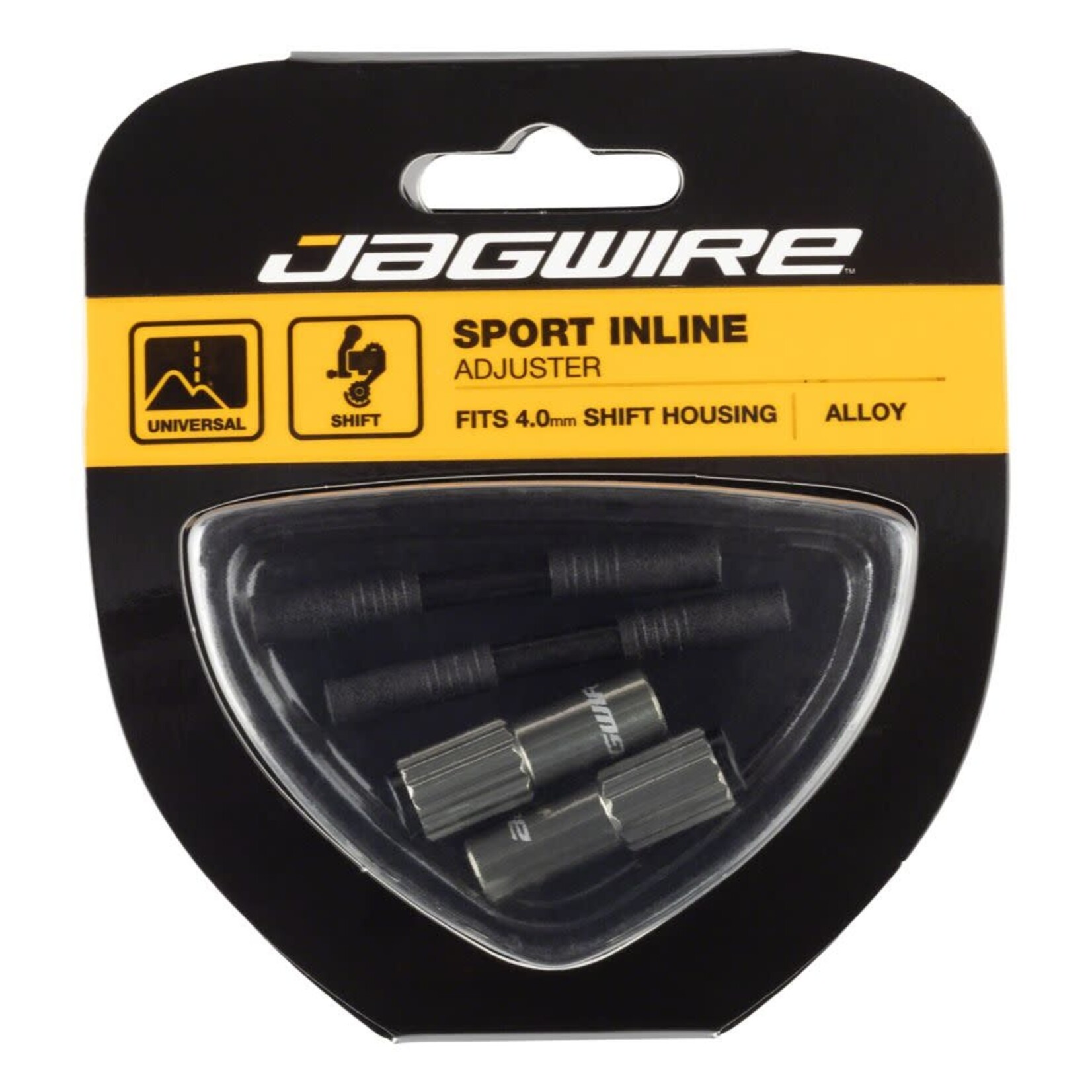 Jagwire Jagwire Sport 4mm Mini Inline Cable Tension Adjusters Pair, Titanium