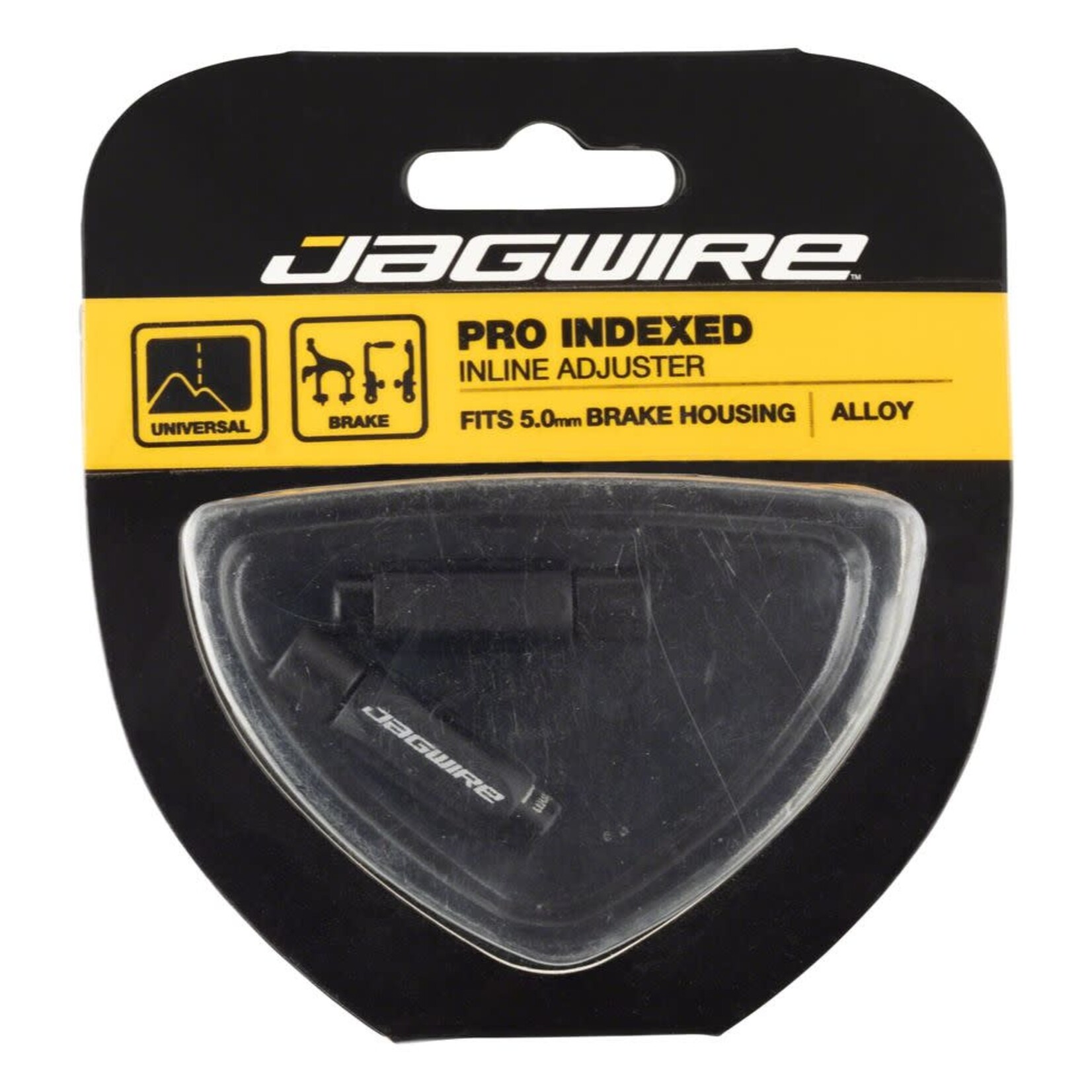 Jagwire Jagwire Pro Indexed Inline Adjuster, Fits 5.0mm Brake Housing, Alloy, Black, Pair