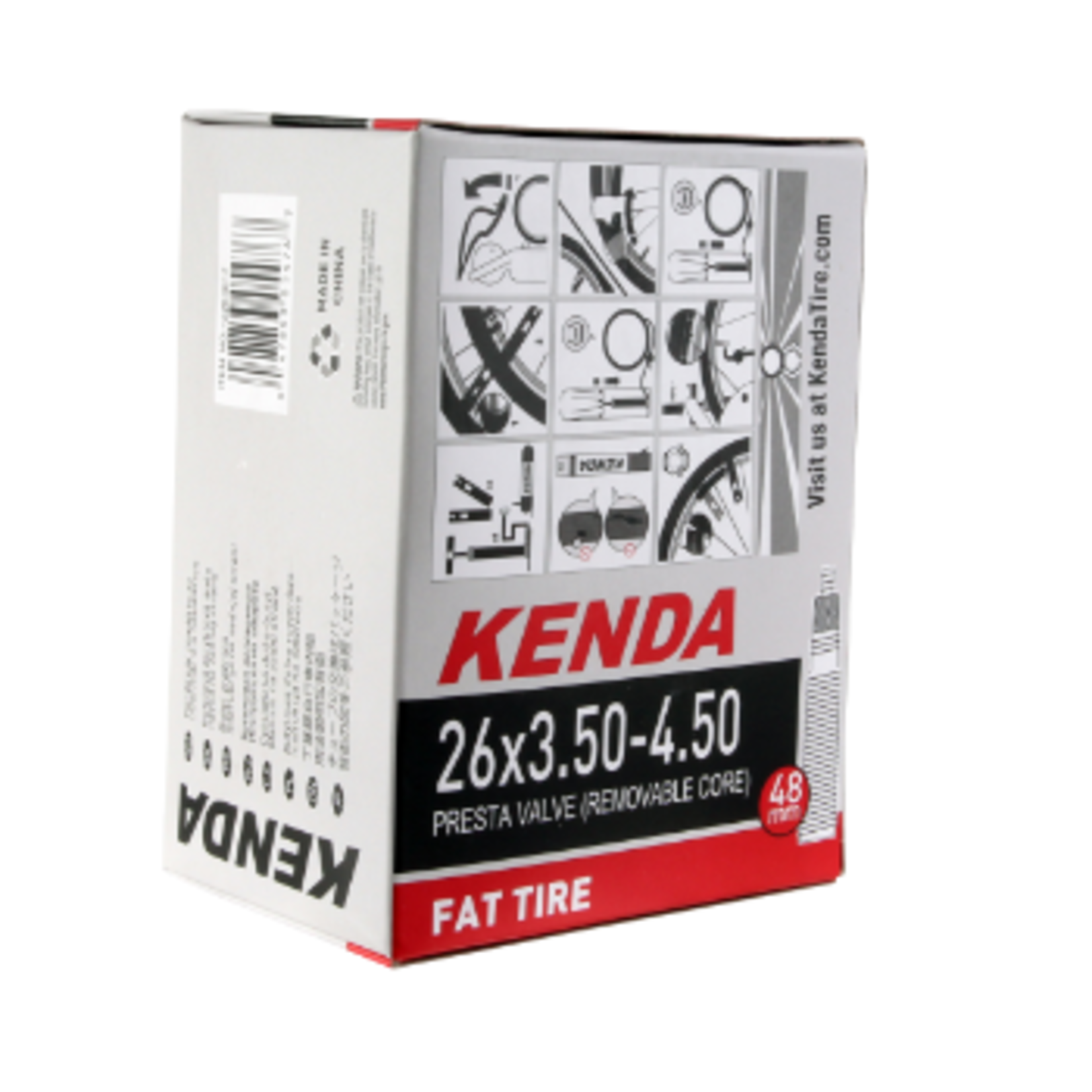 KENDA Butyl Tube, 26 x 3.5-4.5" PV/48mm RVC - Each