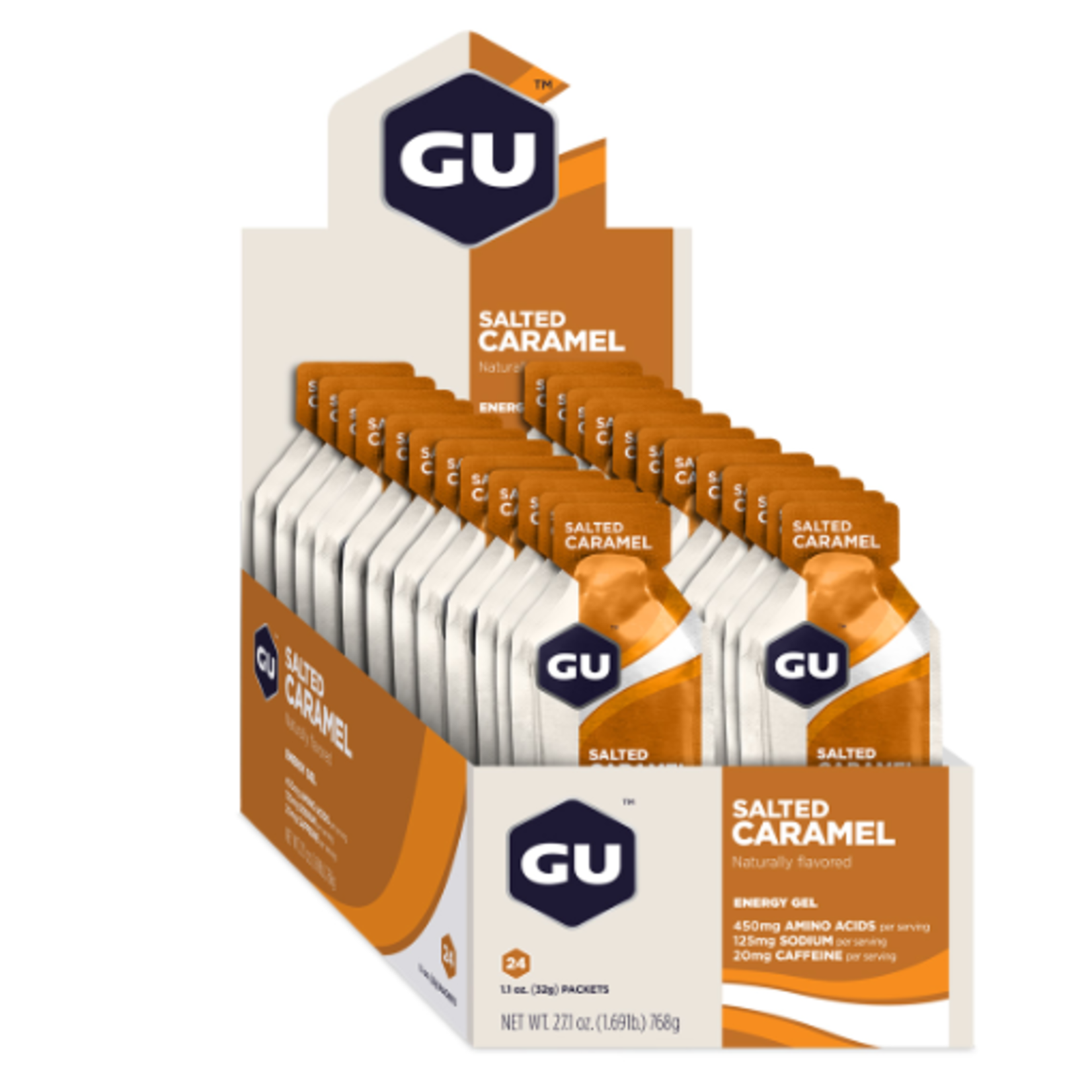 Gu GU Energy Gel - Salted Caramel, Box of 24