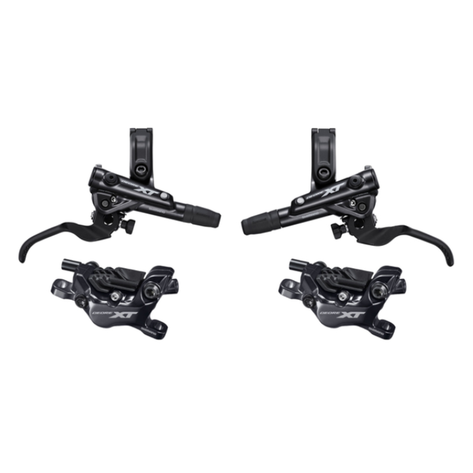 Shimano DISC BRAKE ASSEMBLED SET/J-KIT, XT, BL-M8100(L&R), BR-M8120(F&R), METAL PAD (W/FIN), 1000MM & 1700MM HOSES (SM-BH90-SBM BLACK)