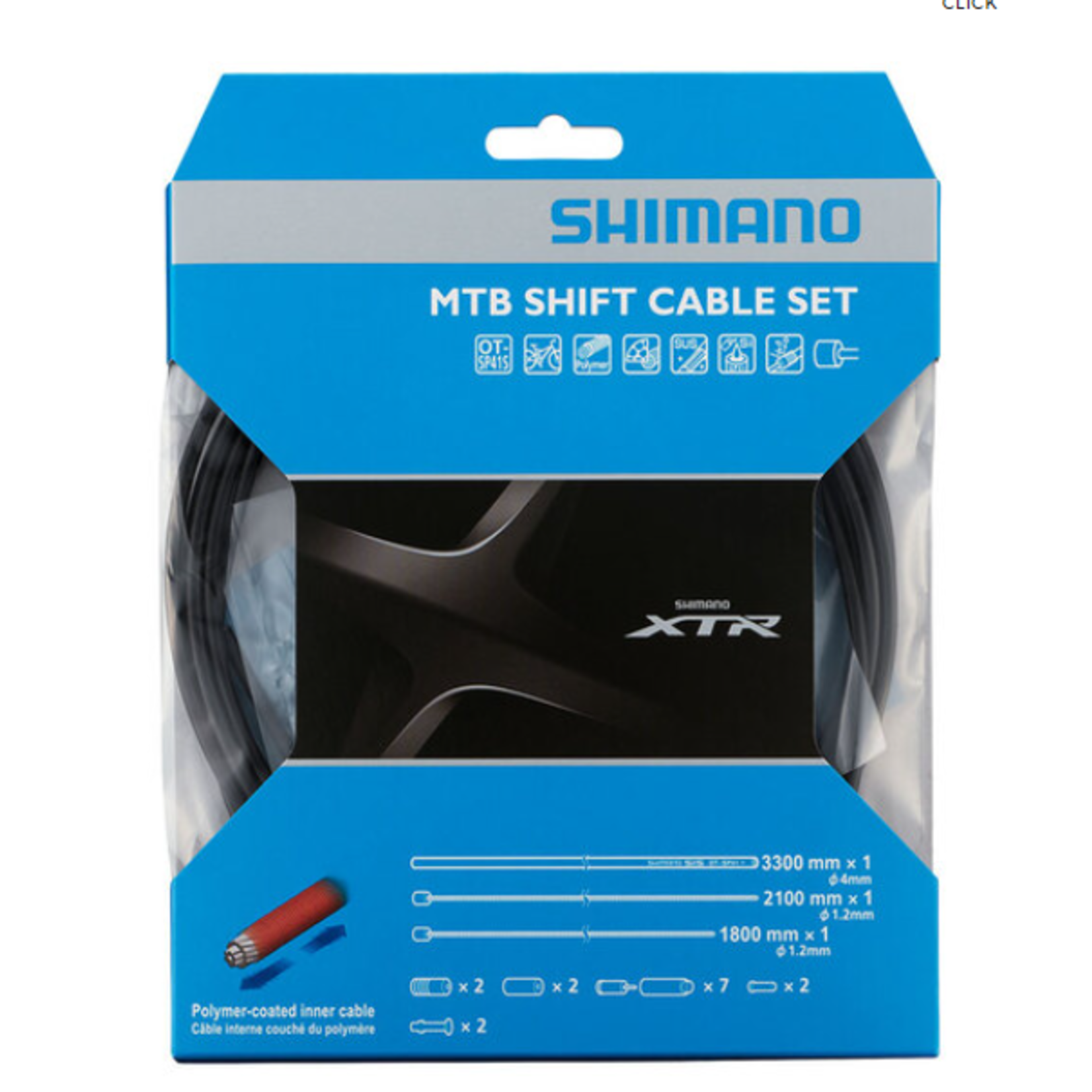 Shimano OT-SP41 MTB POLYMER COATED SHIFT CABLE SET-BLACK