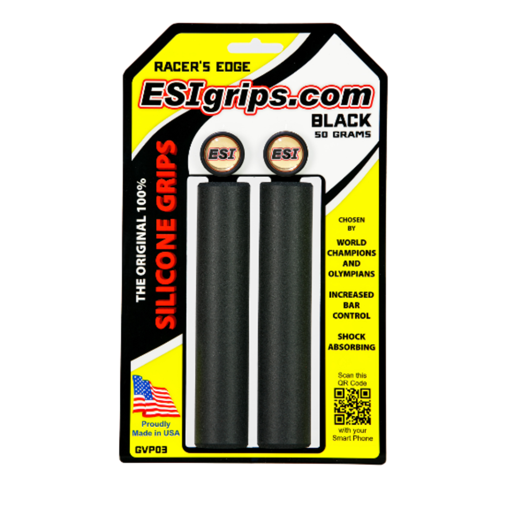 Muc-Off ESI grips MTB Racer'S Edge Silicone Grips, Black