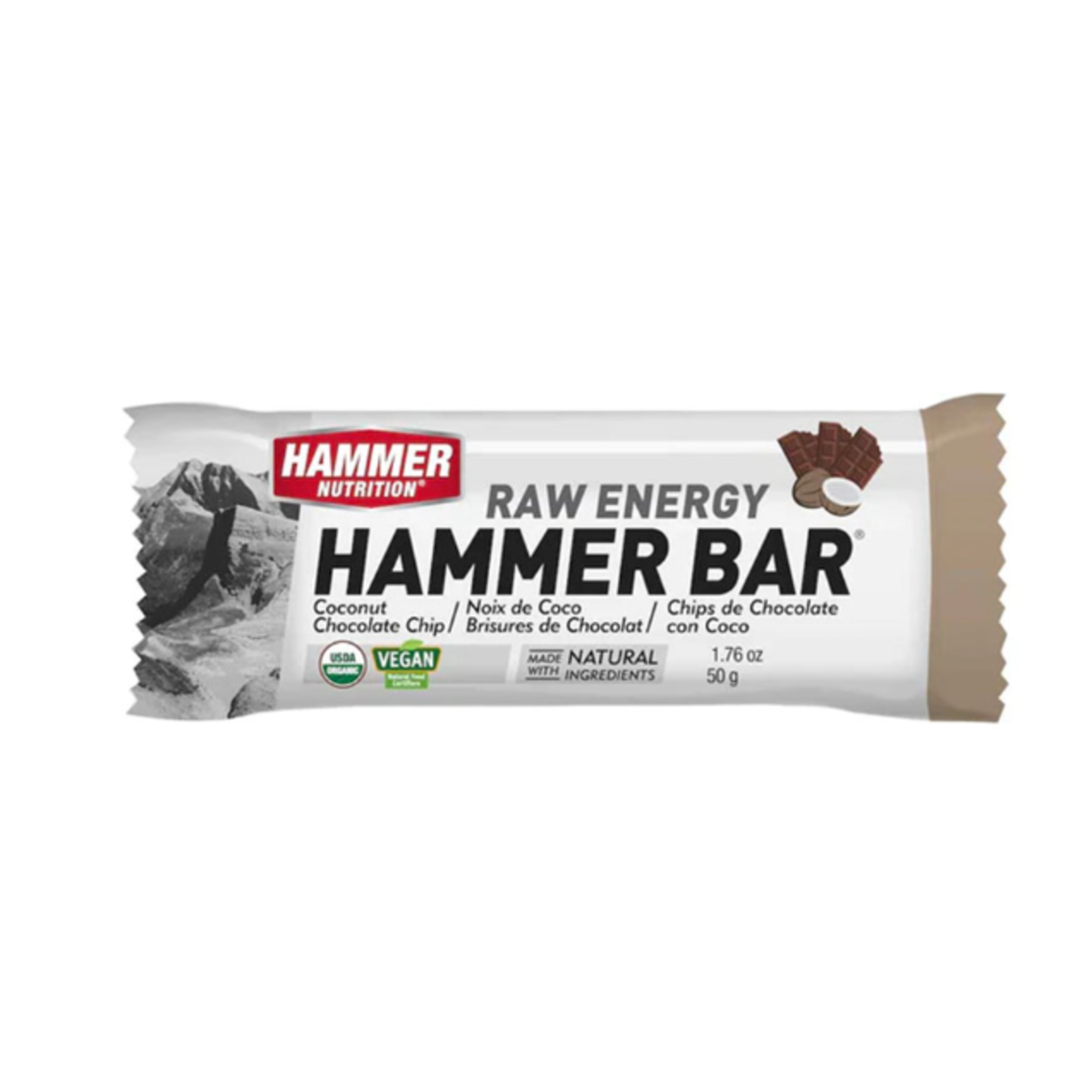 Hammer Nutrition Hammer Bar, Coconut Chocolate-Chip, 12/Count
