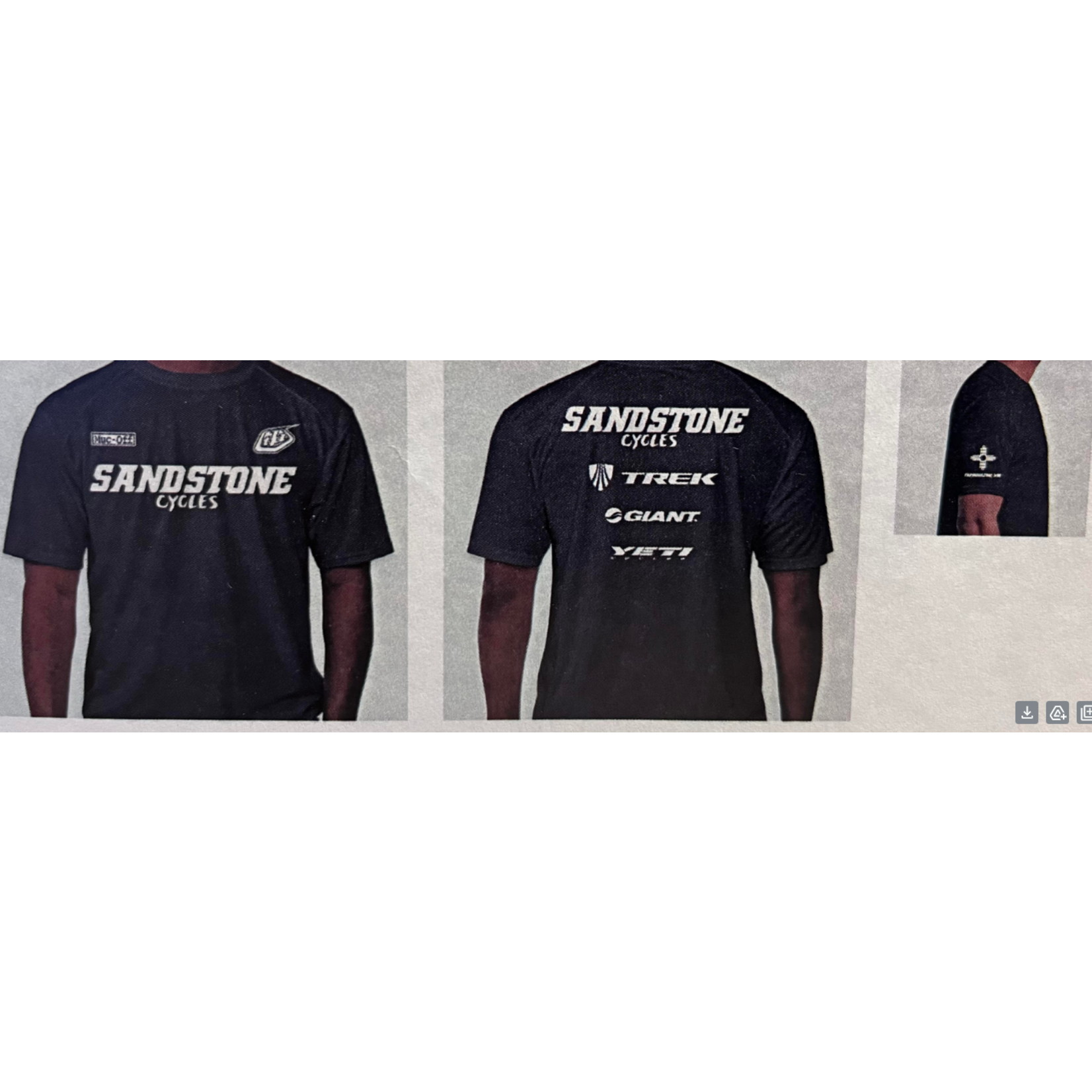 SANDSTONE CYCLES B/W PERFORMANCE SHIRT L