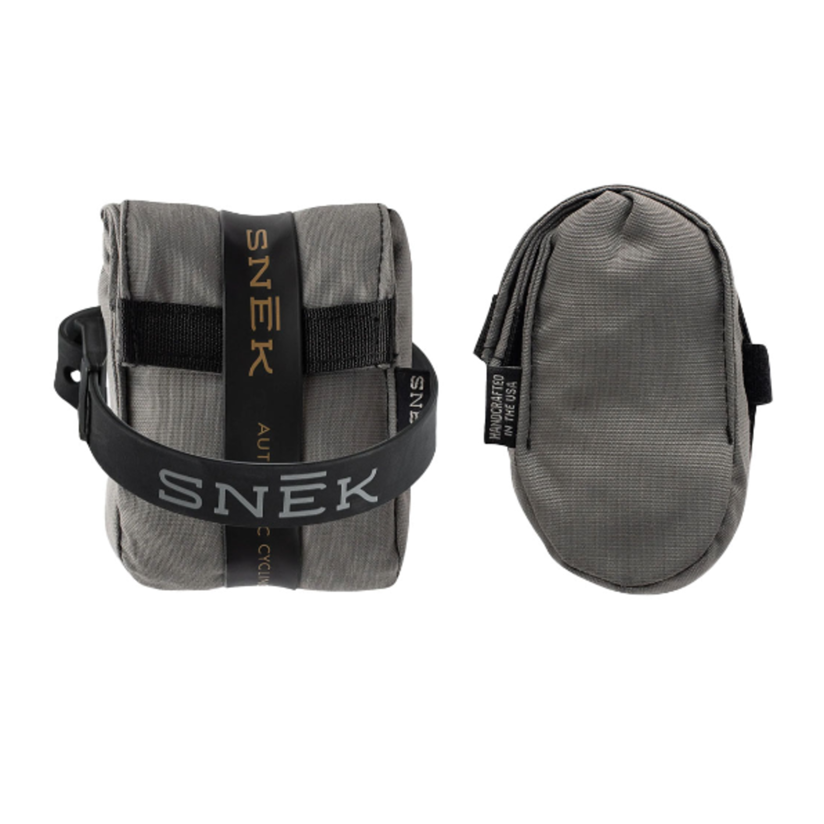 Snek Roll Top Saddle And Frame Bag - Gray