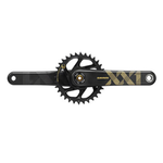 SRAM XX1 Eagle Carbon Boost Crankset - 170mm, 12-Speed, 34t, Direct Mount, DUB Spindle Interface, Black/Gold