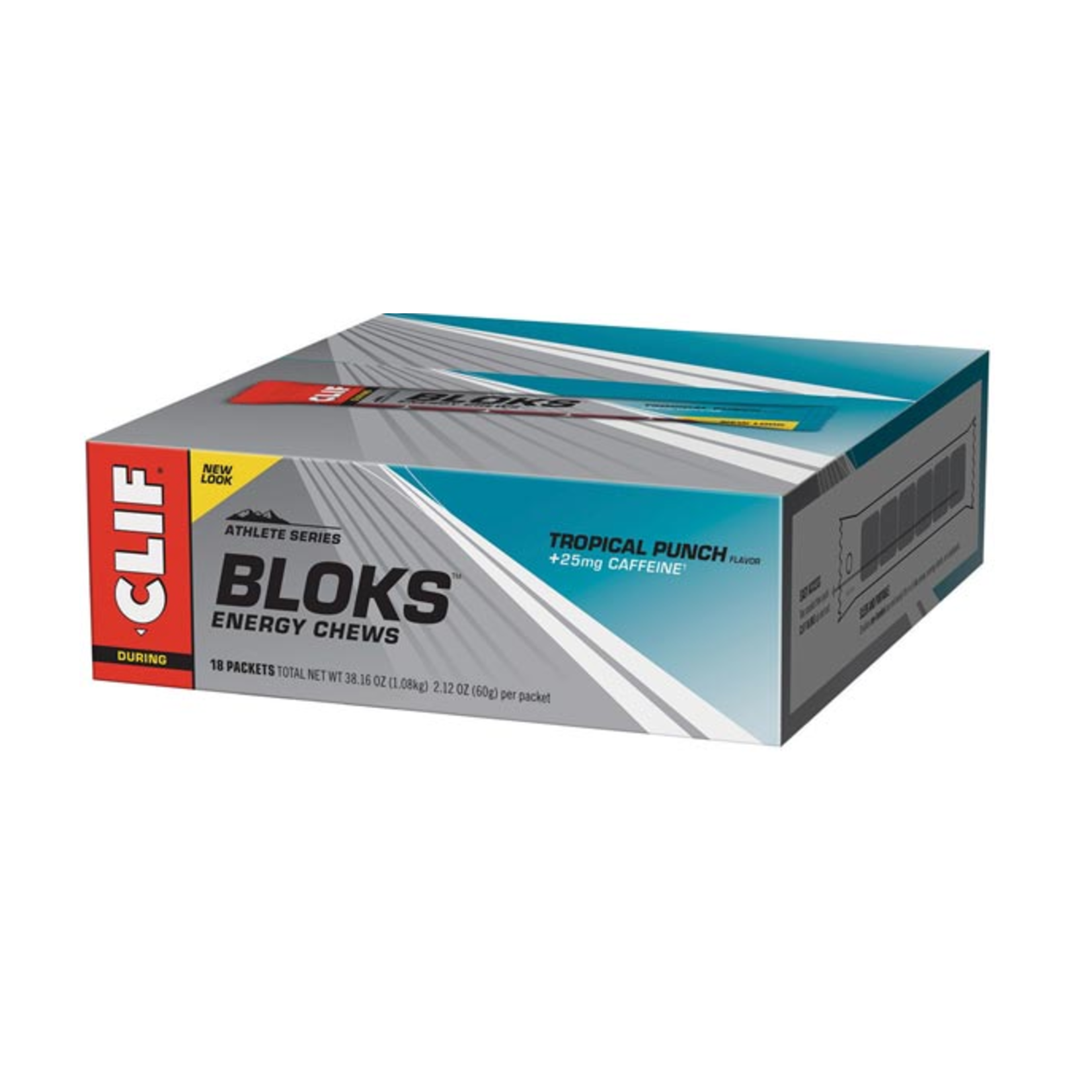 Clif Shot Bloks Energy Chews, Tropical Punch (+Caffeine) -