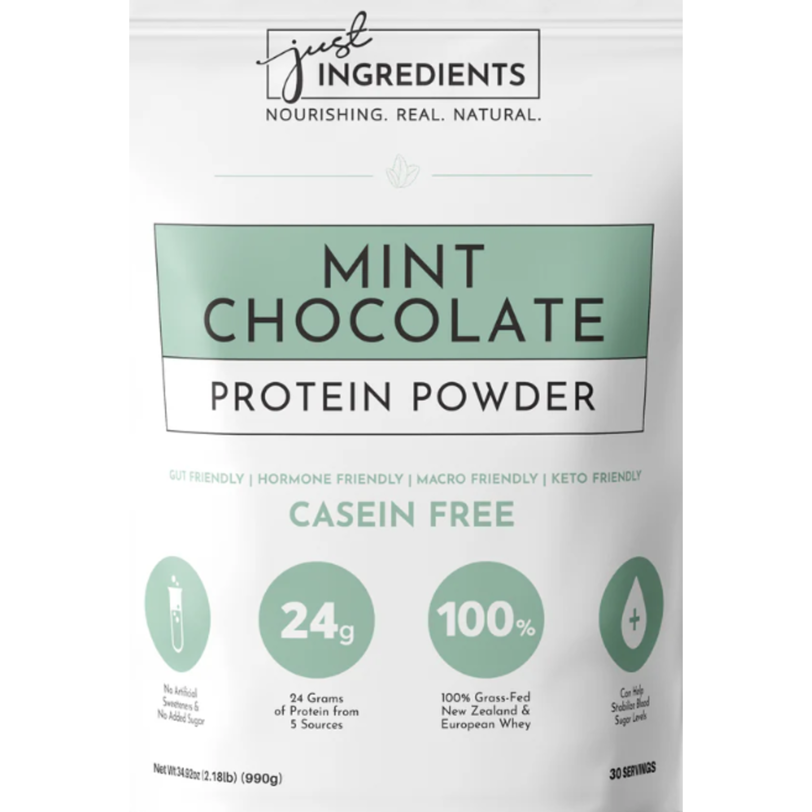 JUST INGREDIENTS (34.920Z.) Mint Chocolate Protein Powder