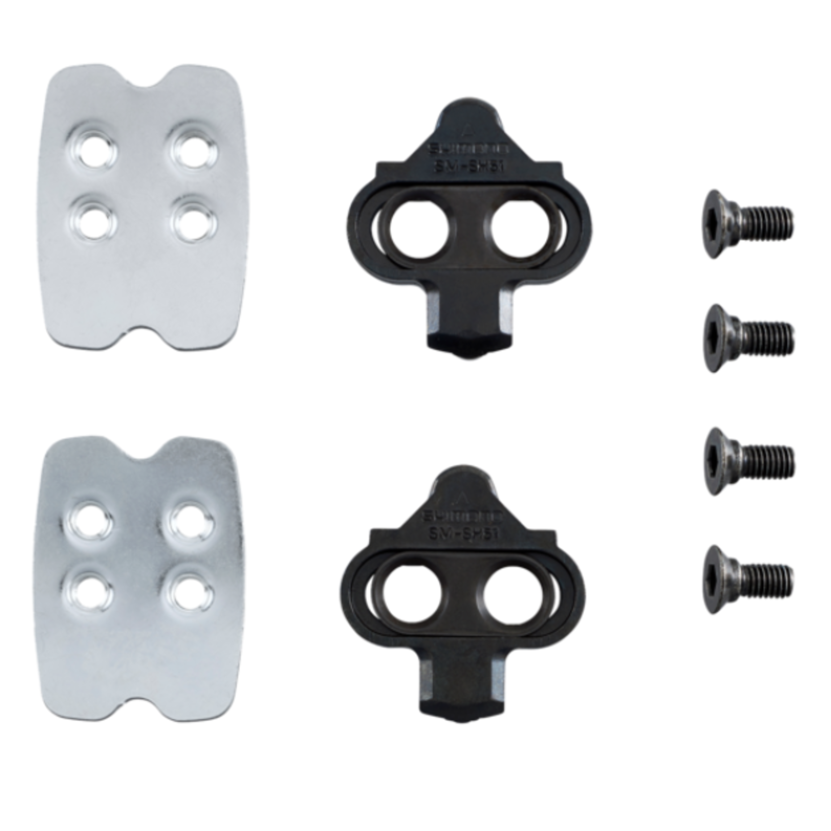 Shimano SM-SH51 SPD CLEAT SET (PAIR) SINGLE RELEASE W/ CLEAT NUT