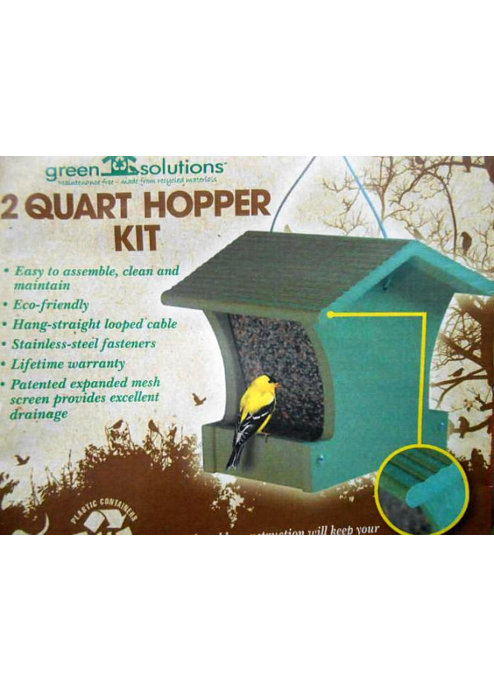 Birds Choice Recycled Hopper 2Qt