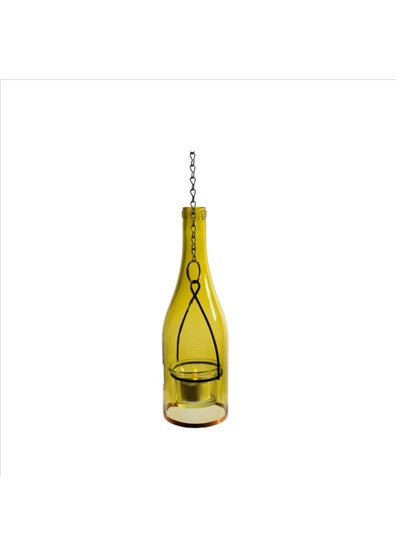 Bottles Uncorked Wine Bottle Lantern - Yellow