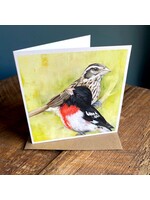 AS Paquette Rose Breasted Grosbeak Blank Note Cards single