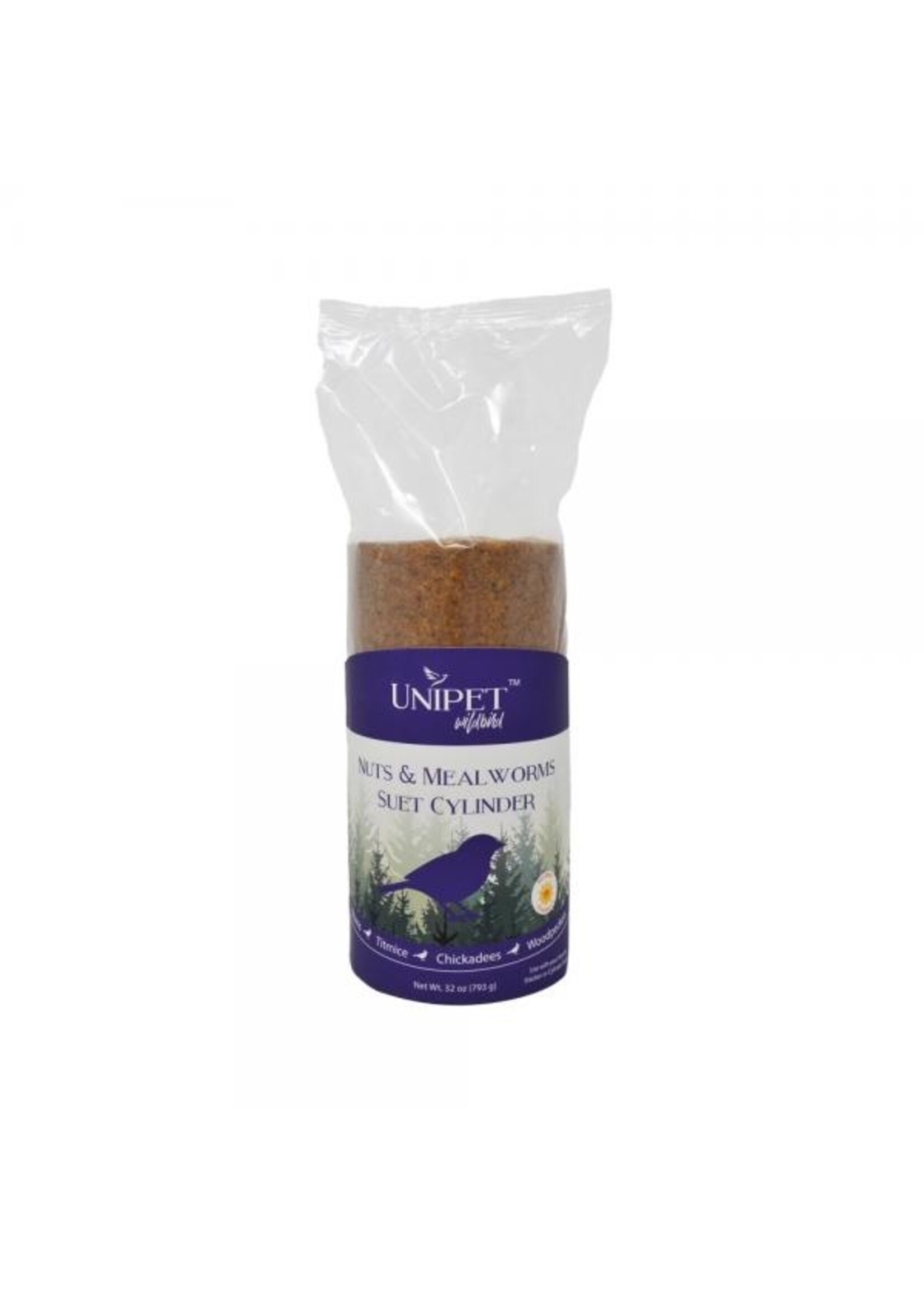UNIPET Nuts & Mealworms Suet Cylinder