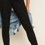 Mid-Rise Super Skinny Jeans - Black