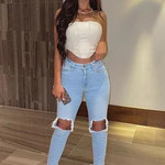 BLUE DREAM High-rise Jeans