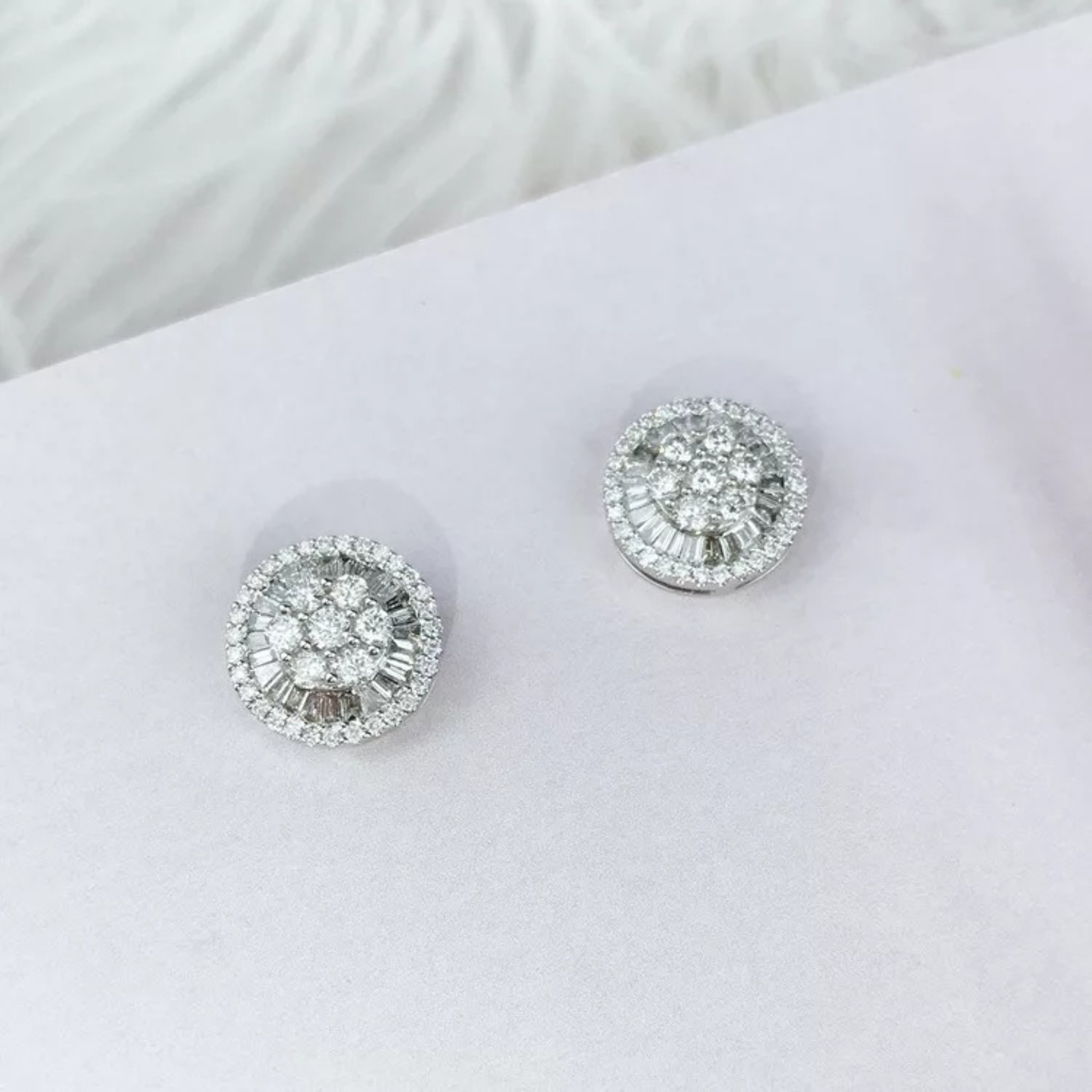 Sterling Silver - Halo Flowers