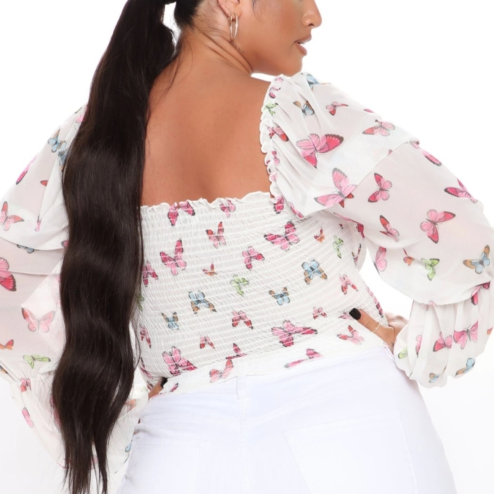 Melrose FNN Butterfly Top - White/combo
