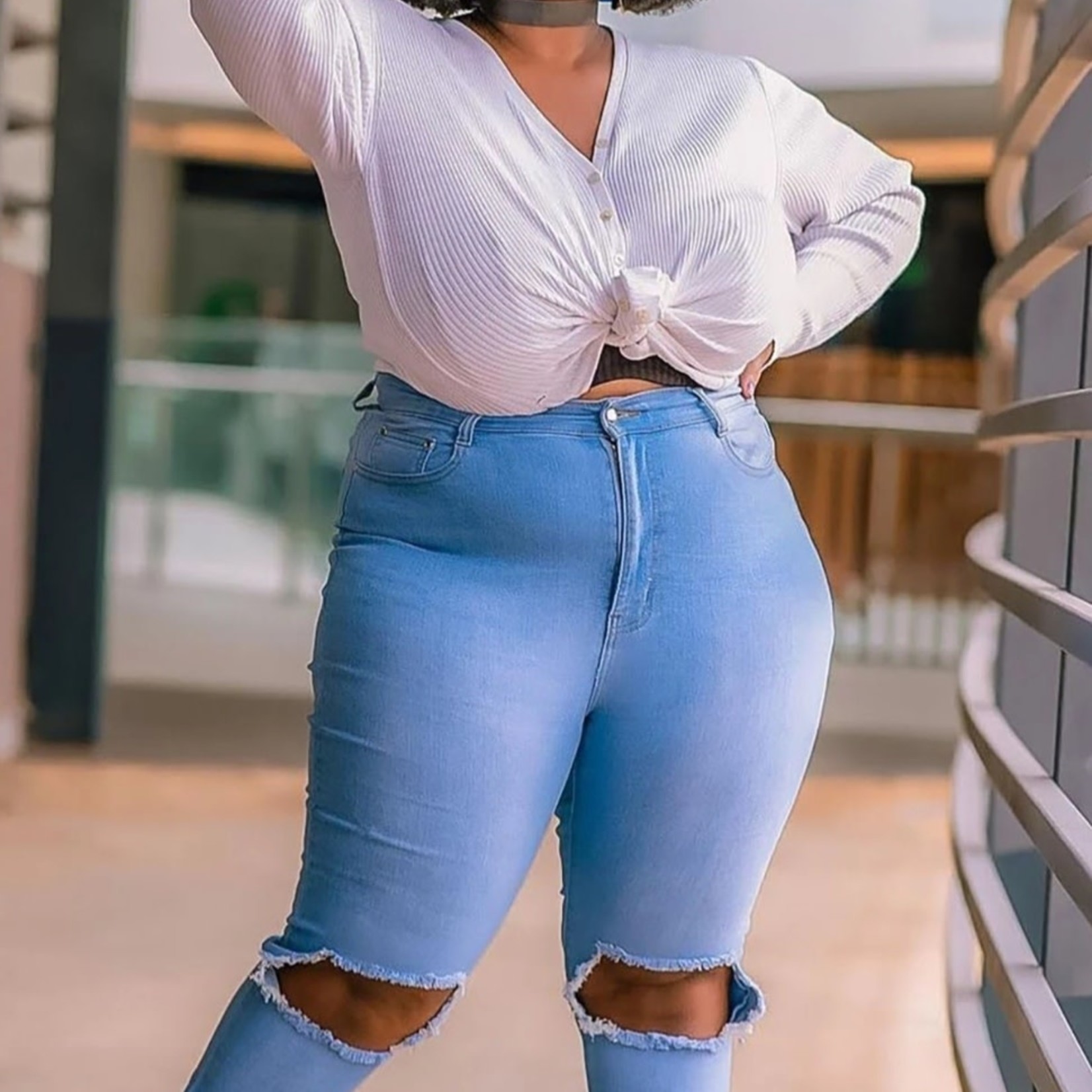 BLUE DREAM High-rise Jeans