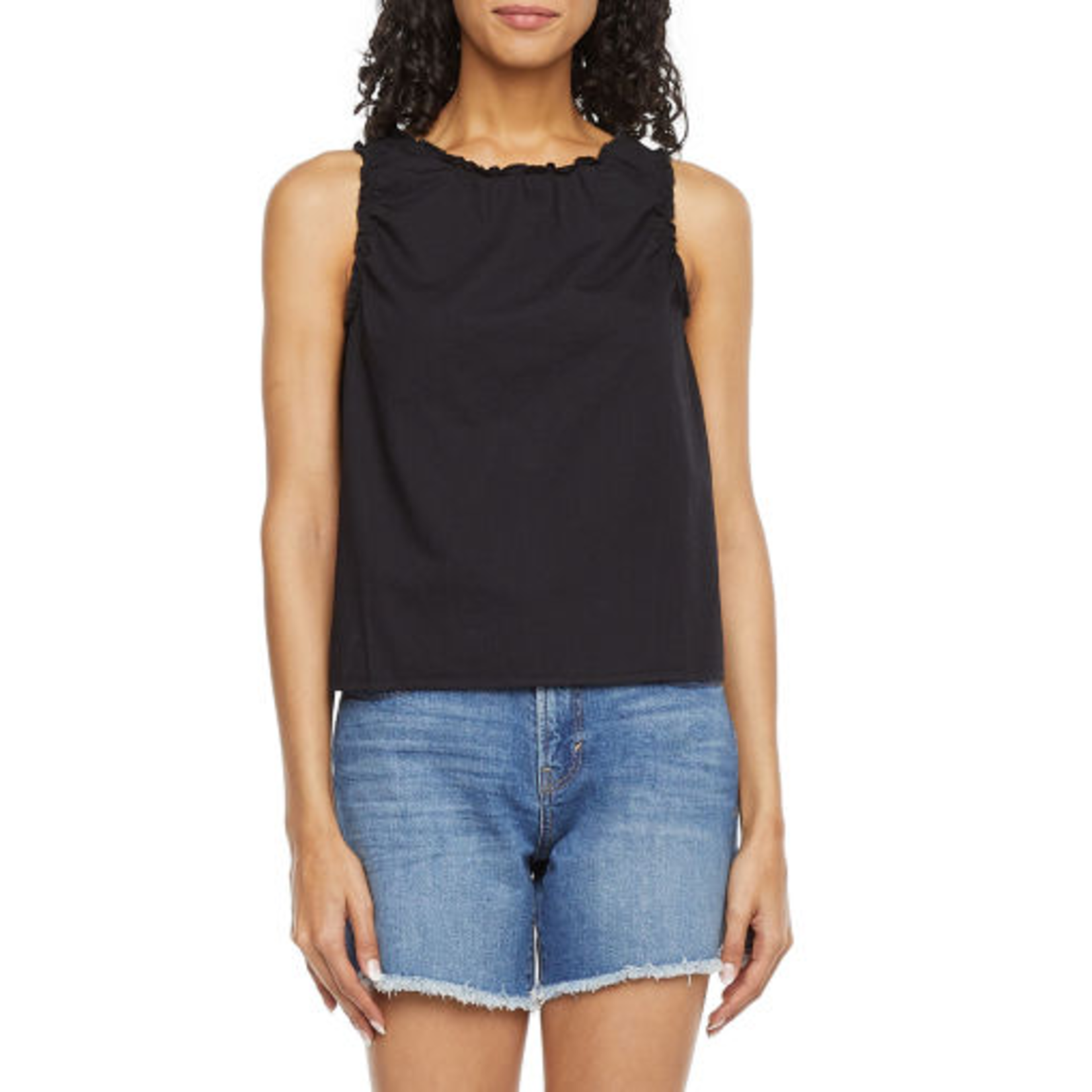 Melrose JPP Round Neck Sleeveless Tank Top  Size: Medium  Color: Black