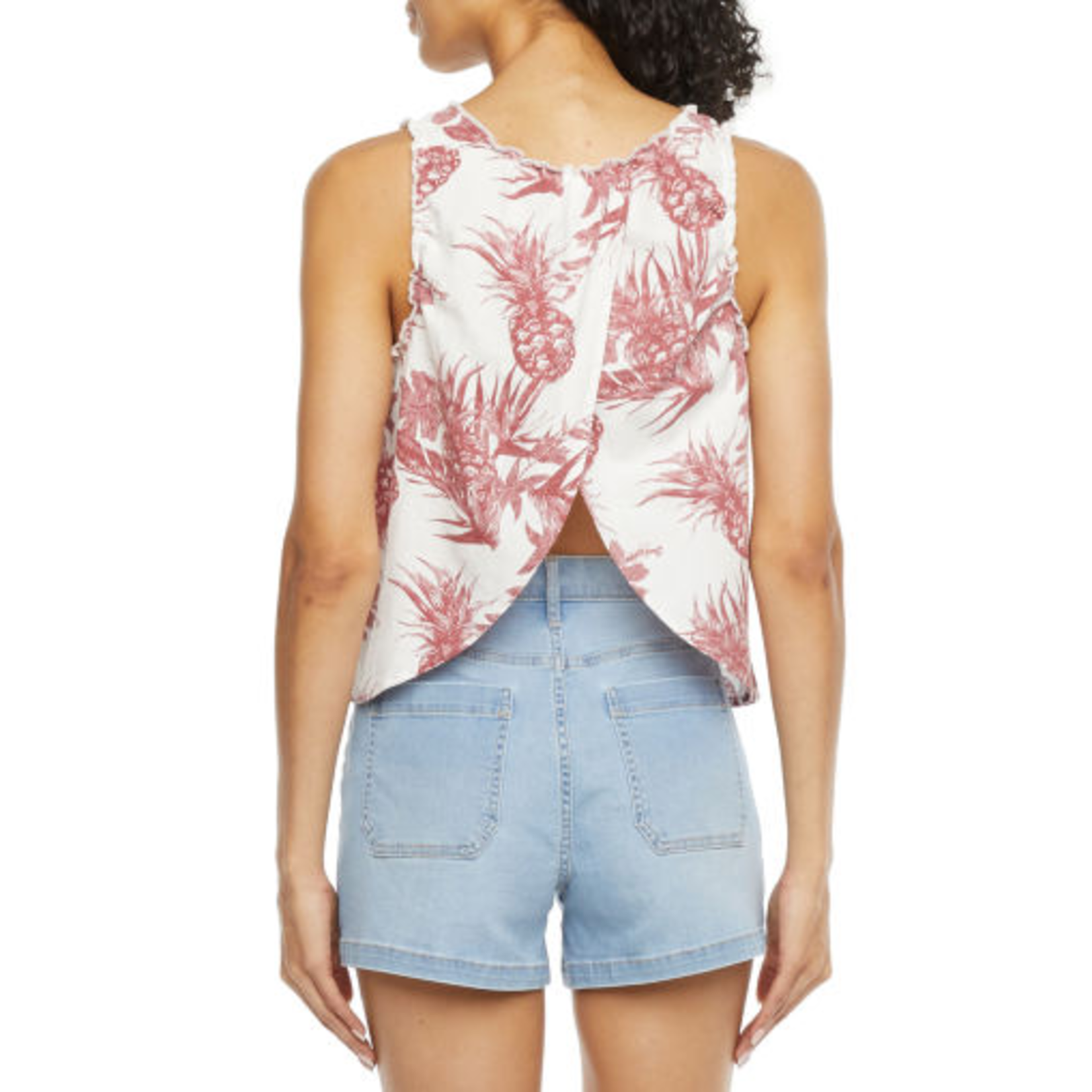 Melrose JPP Round Neck Sleeveless Tank Top  Size: Small  Color: Pine Trop