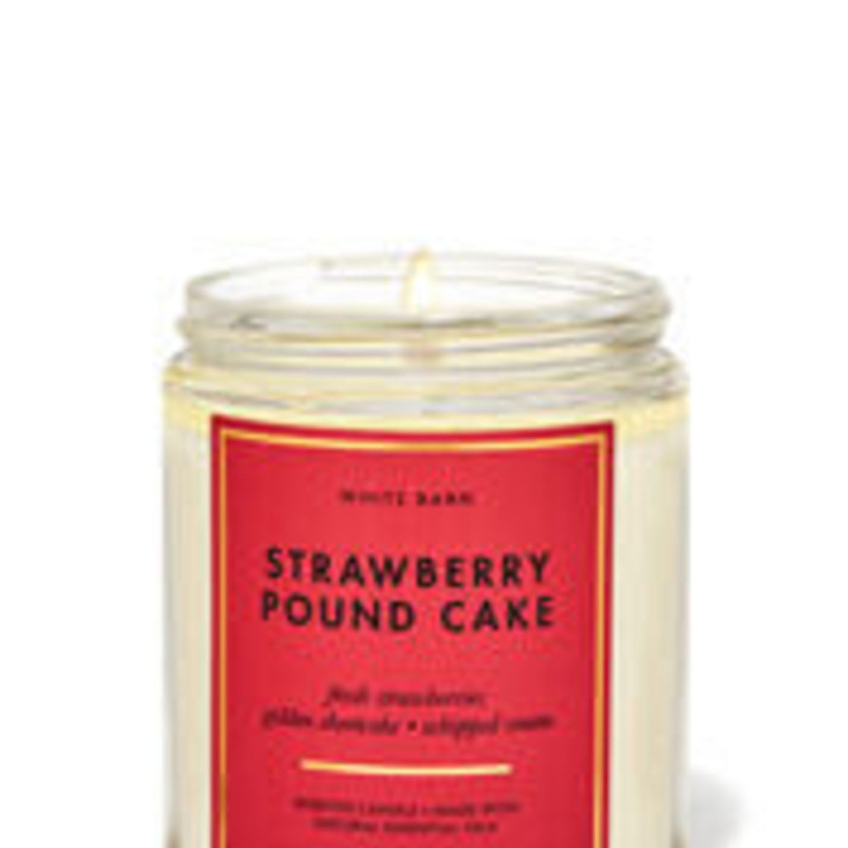 0913 | Bath & Body | SINGLE WICK CANDLE | STRAWBERRY POUND CAKE