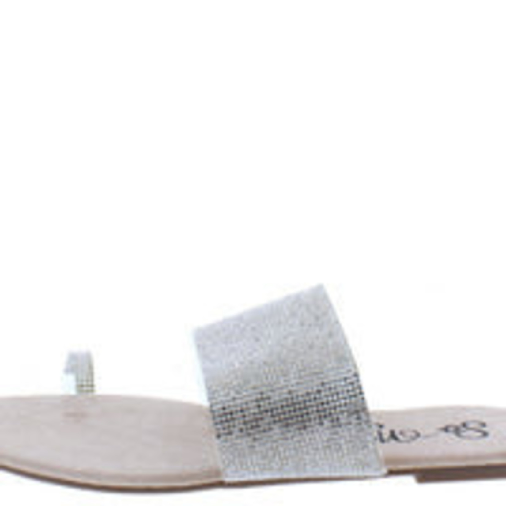 628 - Heny Nude Women's Sandal - 9 / Nude/diamonds