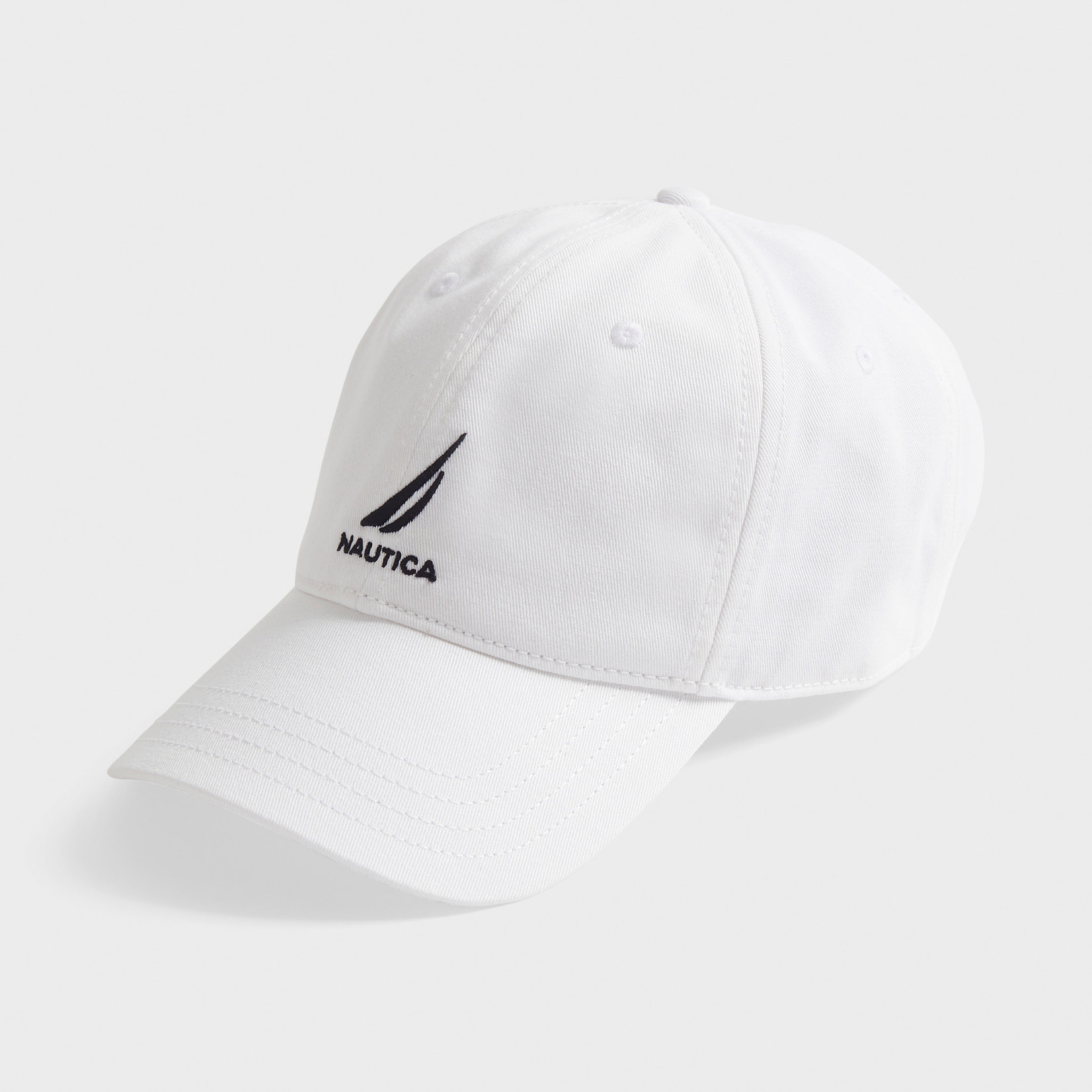 0601 - NAUTI CAP (LOGO OVER TEXT) - Color: Antique White Wash
