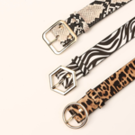 904 Women Belt - PLUS Round Buckle Belt - Cheetah