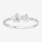 923 -  Sterling Silver Flower Band Ring - Size: 8"