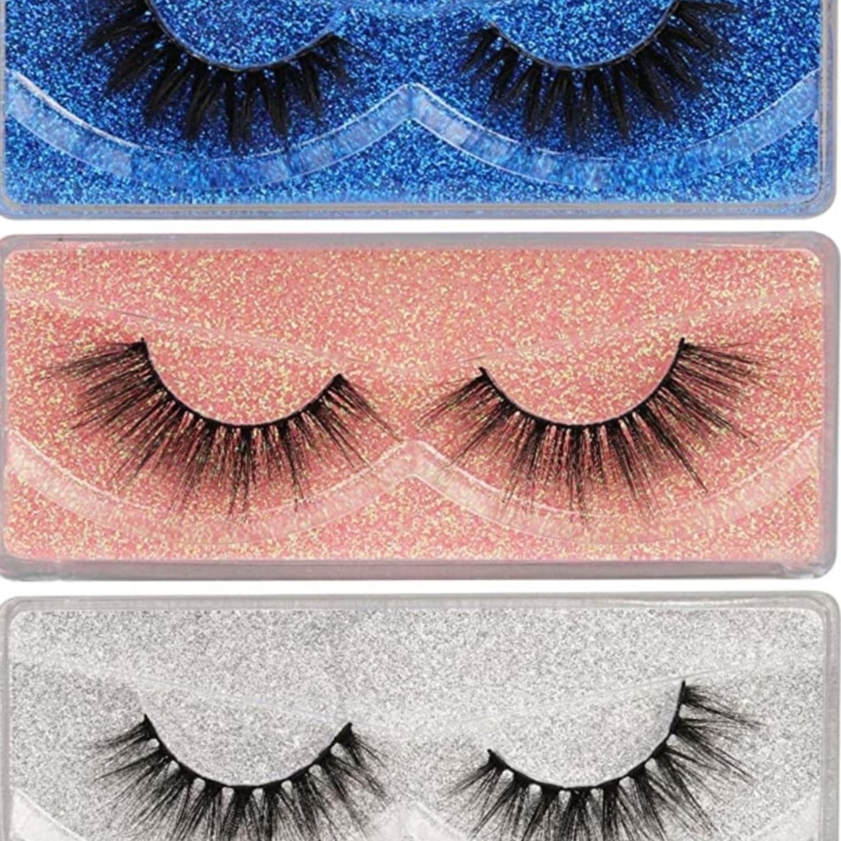 Wispy 18mm Eyelashes - Glitter