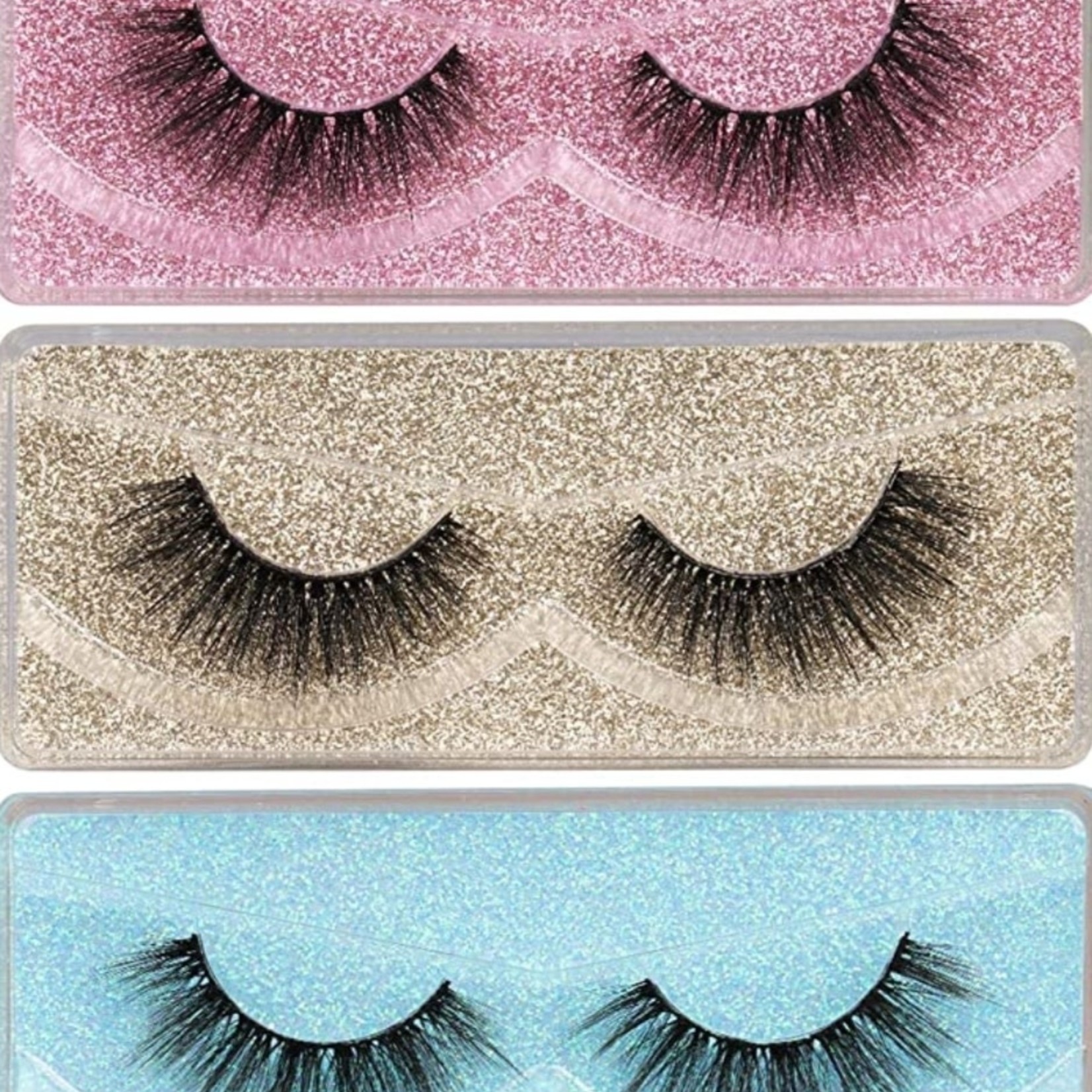 Wispy 18mm Eyelashes - Glitter