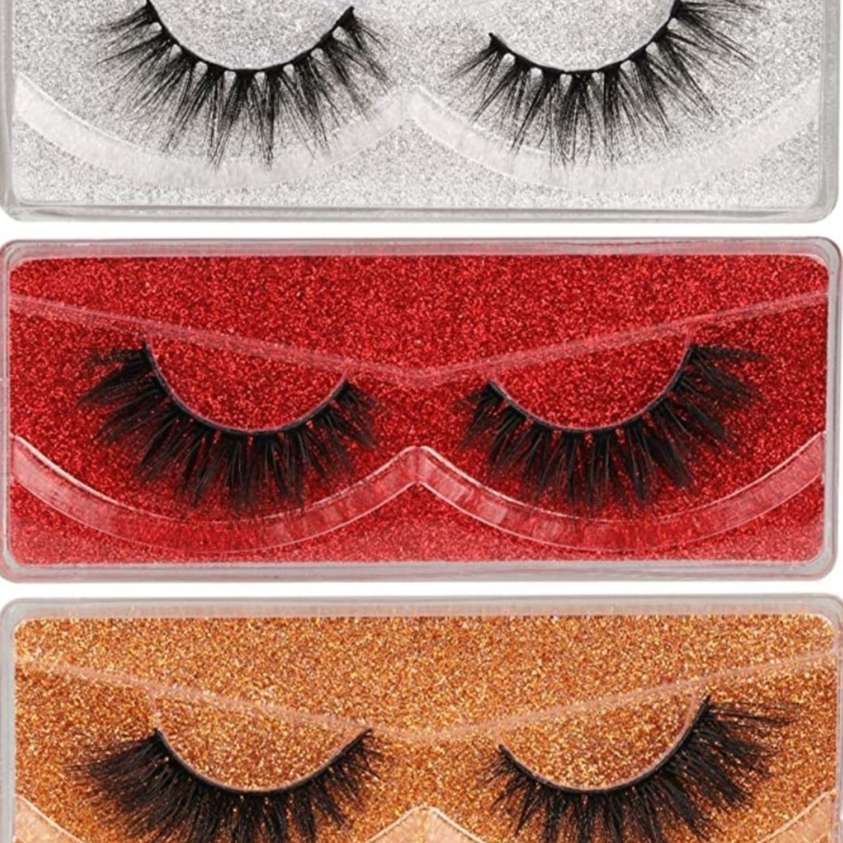 Wispy 18mm Eyelashes - Glitter