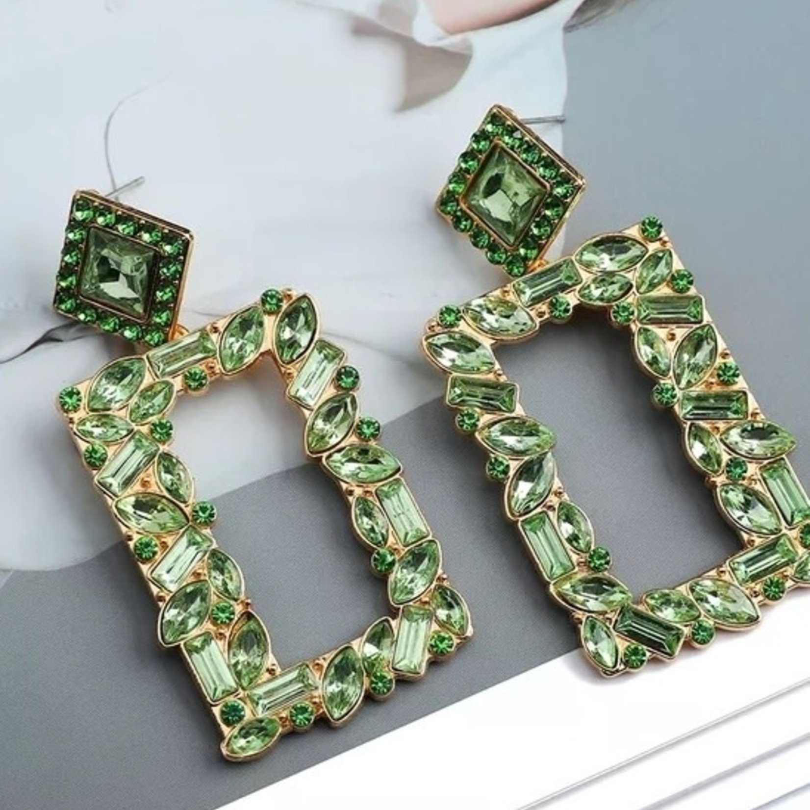 1207 AXX|Fashion BohoDrop Dangle  Statement Earrings - GREEN