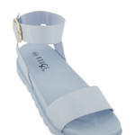 0109 |RBO - "Solid Single Band Ankle Strap Sandals - Color: blue"