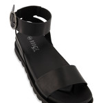 0109 |RBO - "Solid Single Band Ankle Strap Sandals - Color: black"