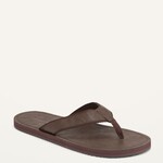0920 | OLDNAVY | Leather Flip-Flop Sandals for Men -Dark Brown  Size:8/9