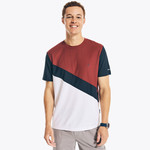 NAUTI - NAVTECH SUSTAINABLY CRAFTED CREWNECK T-SHIRT Color: Flamingo/DEEP CRIMSON