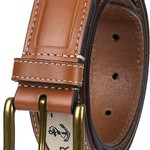0721| ANN  - Tommy Hilfiger Men's Ribbon Inlay Belt ( Single Prong Buckle):  Khaki
