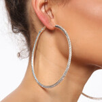 0601 | FFN - Katherine Hoop Earrings - Silver