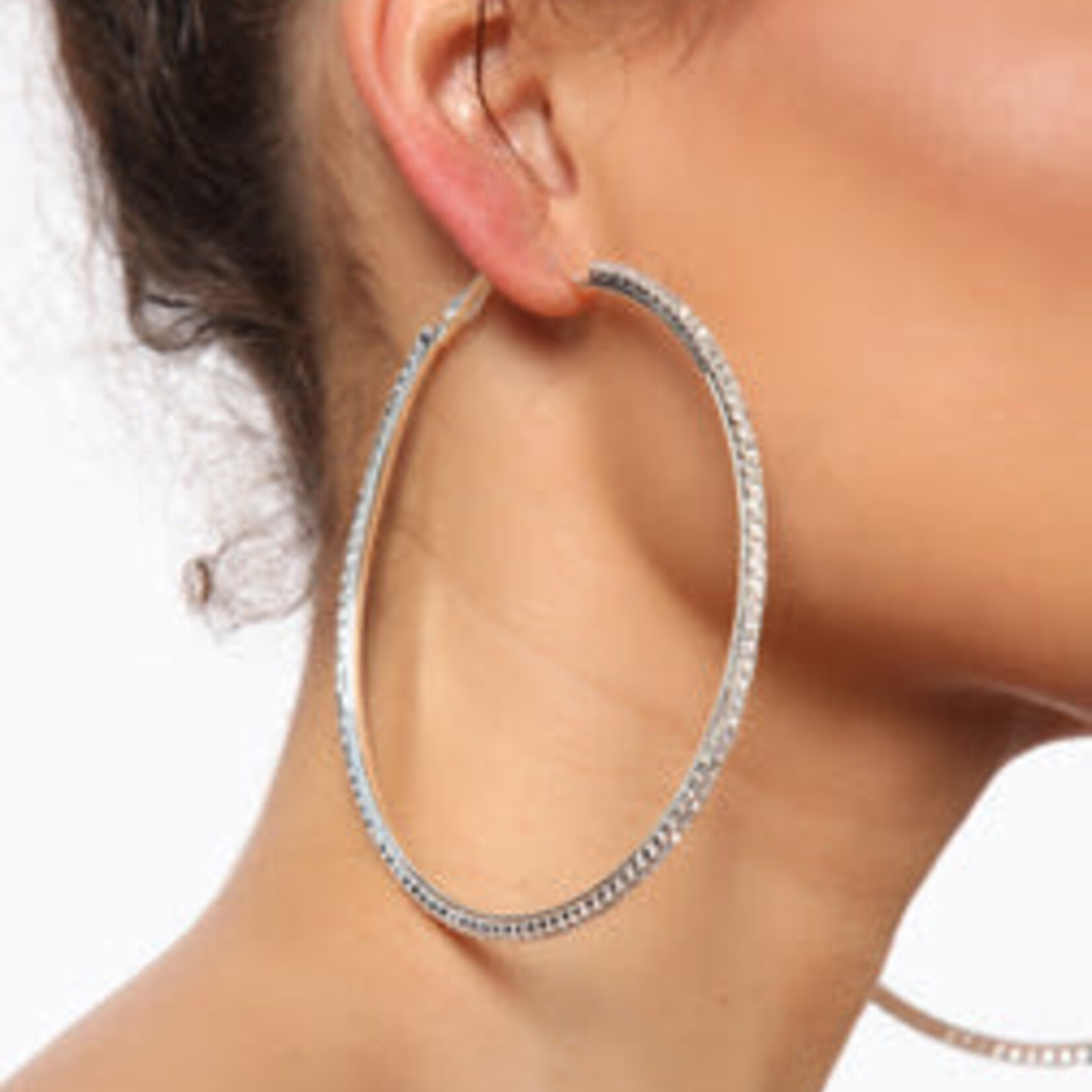 0601 | FFN - Katherine Hoop Earrings - Silver