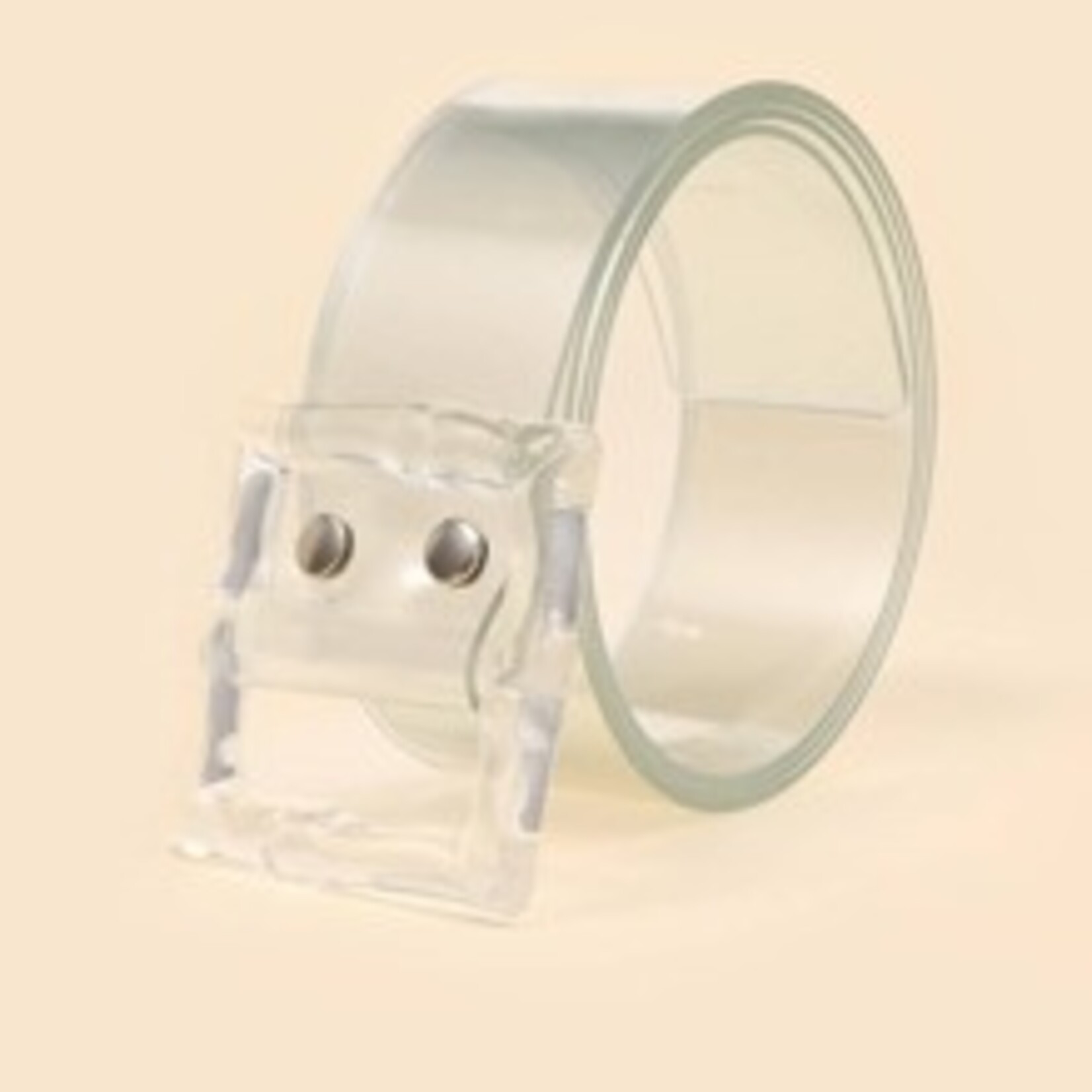 0721 - EIN  || Women Clear Square Buckle  Belt  -  6-10