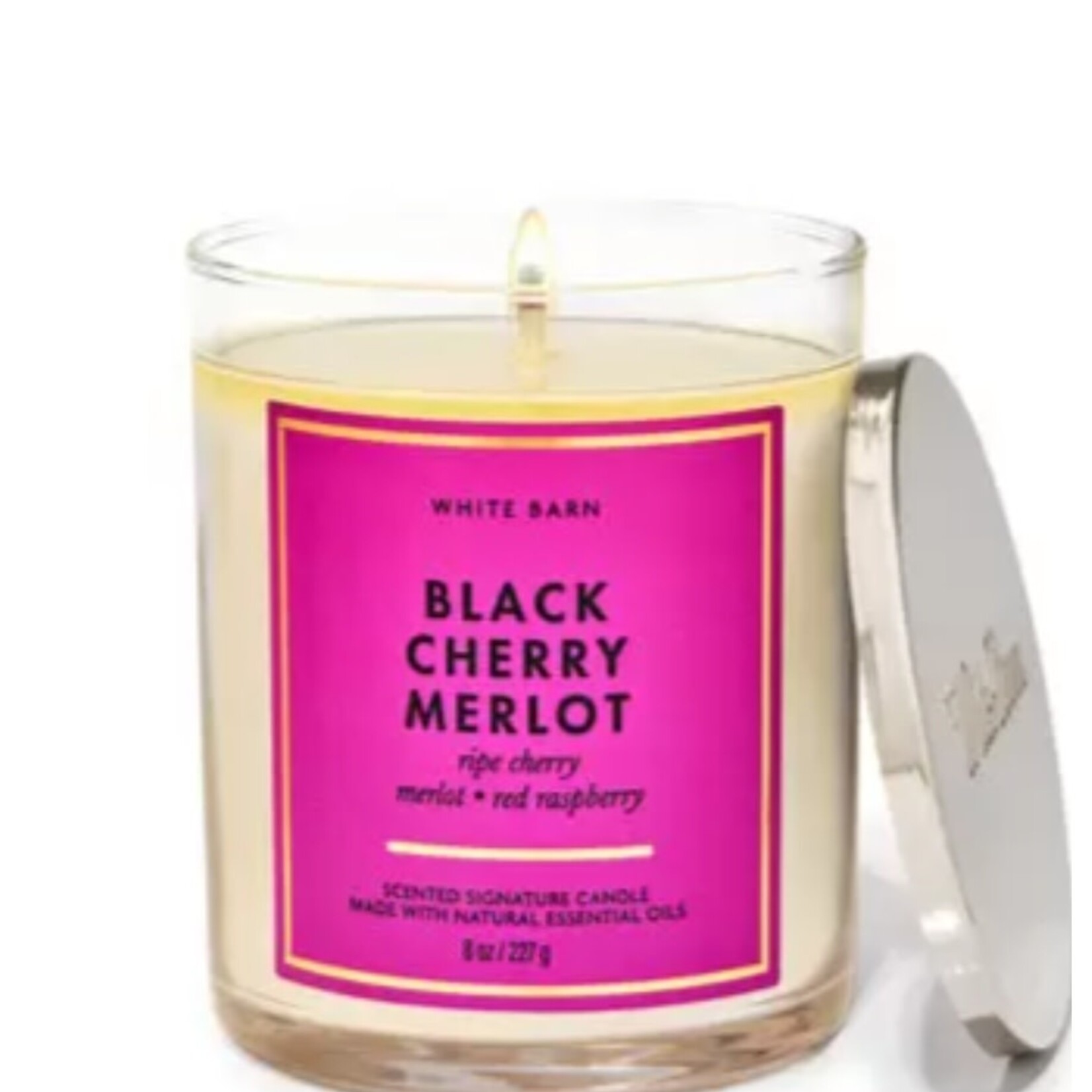 0913| Bath & Body | SINGLE WICK CANDLE  - Black Cherry Merlot