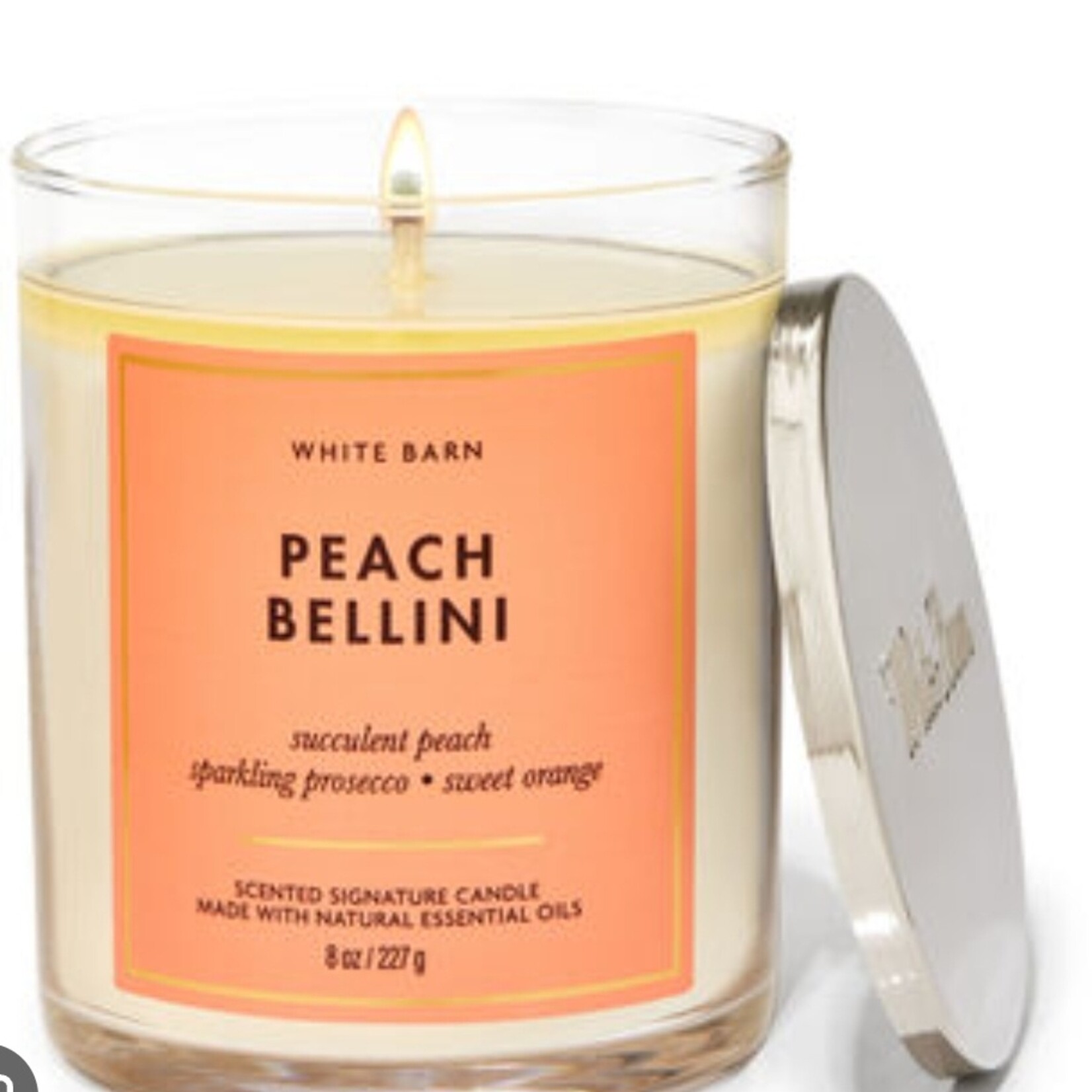 1217 | Bath & Body | SINGLE WICK CANDLE  - Peach Bellini